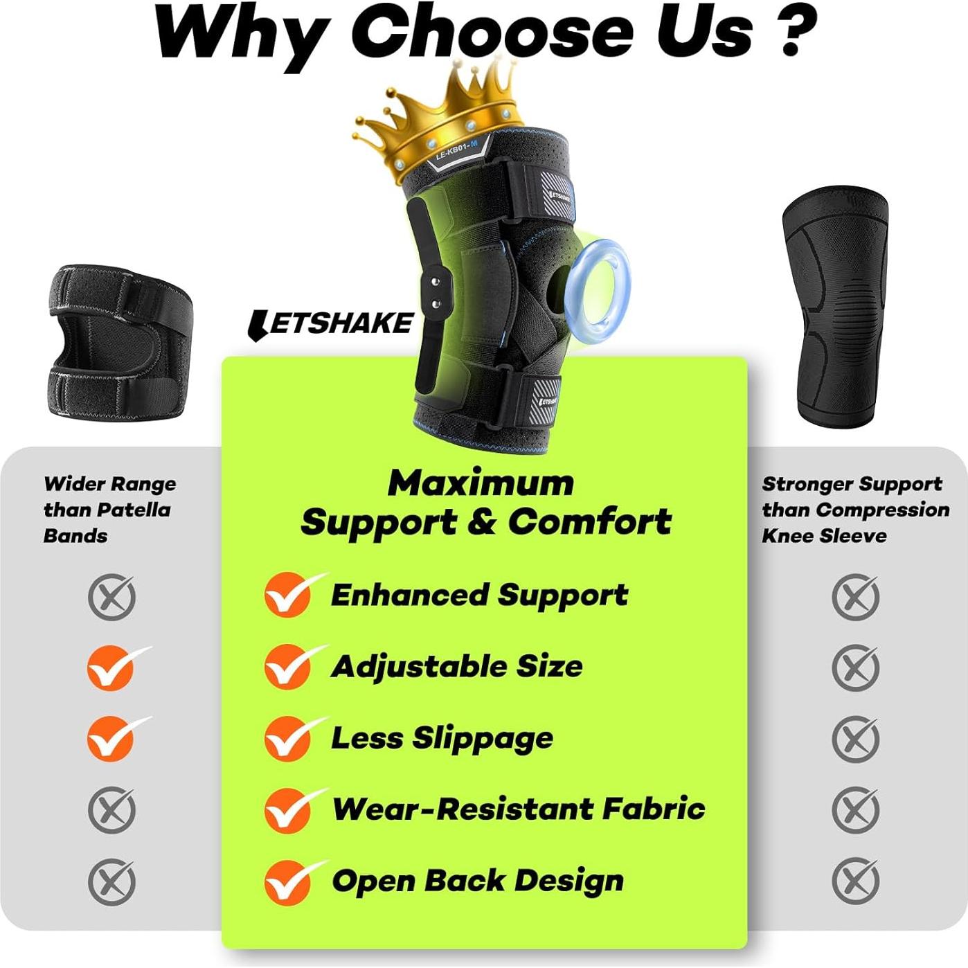 Faja de Rodilla Articulada LETSHAKE Grande Ajustable