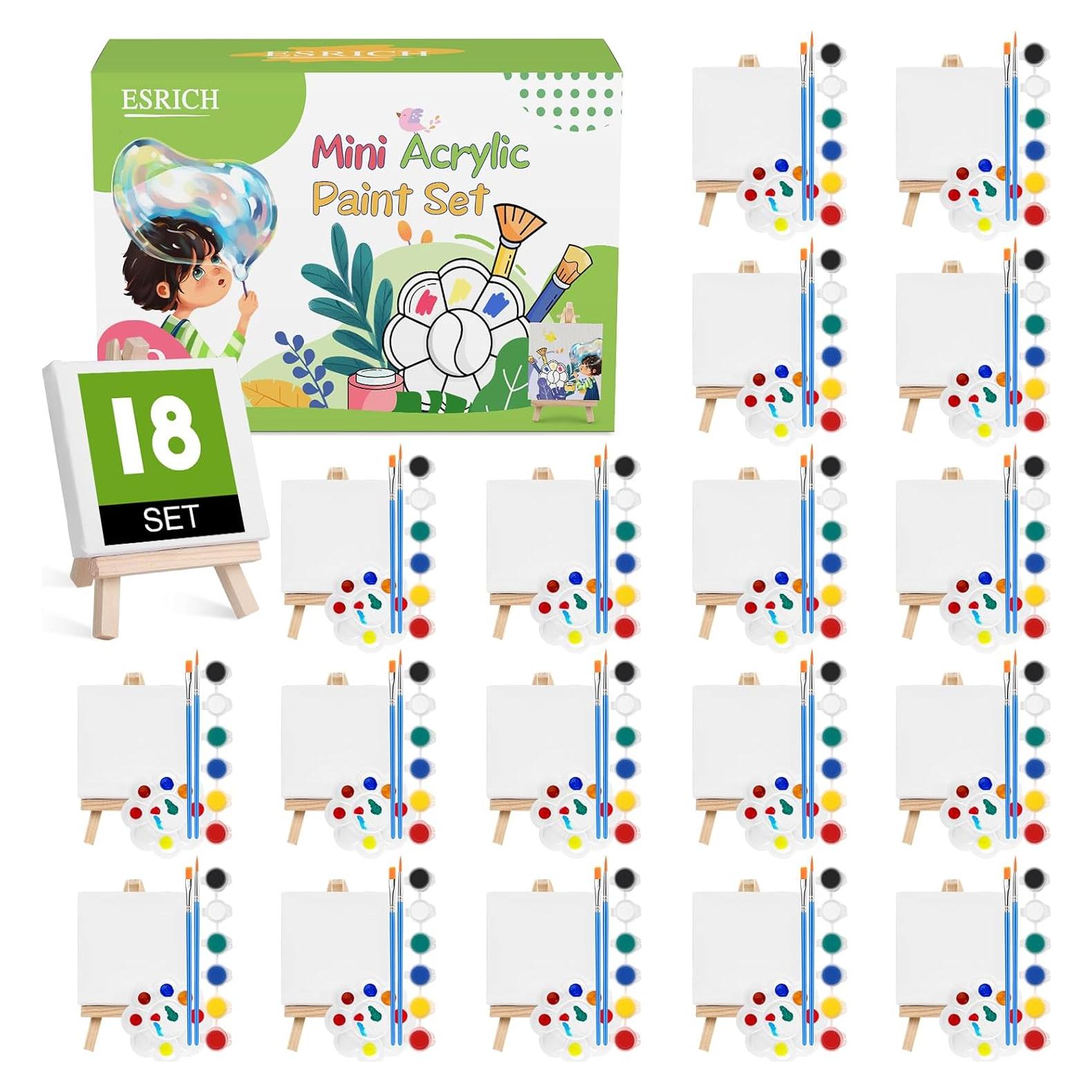 Kit de Pintura Acrílica ESRICH 18 Piezas para Niños