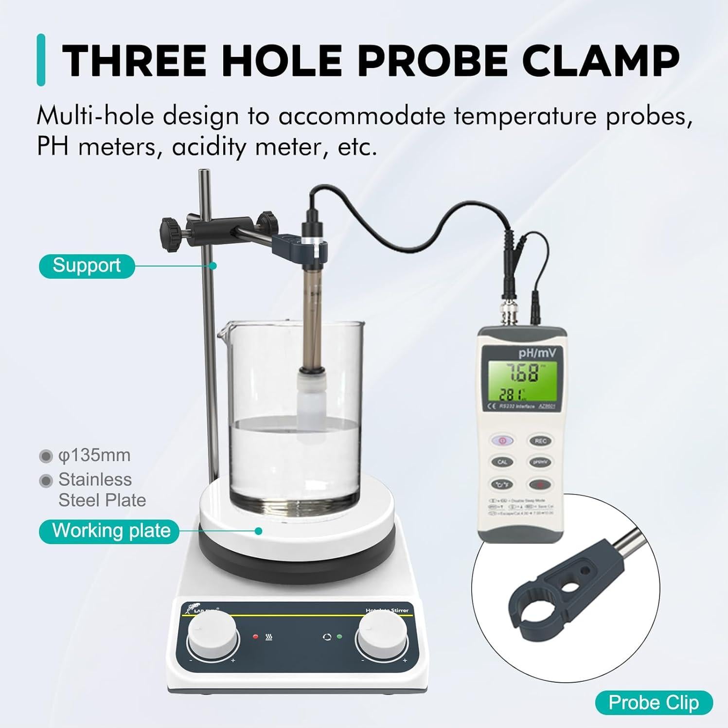 Placa Calentadora Magnética LAB FISH 260°C 3L Cerámica
