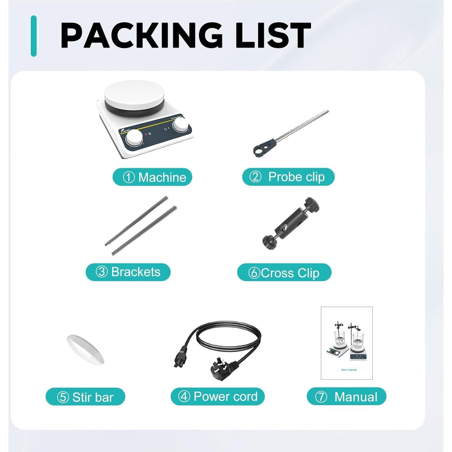 Placa Calentadora Magnética LAB FISH 260°C 3L Cerámica