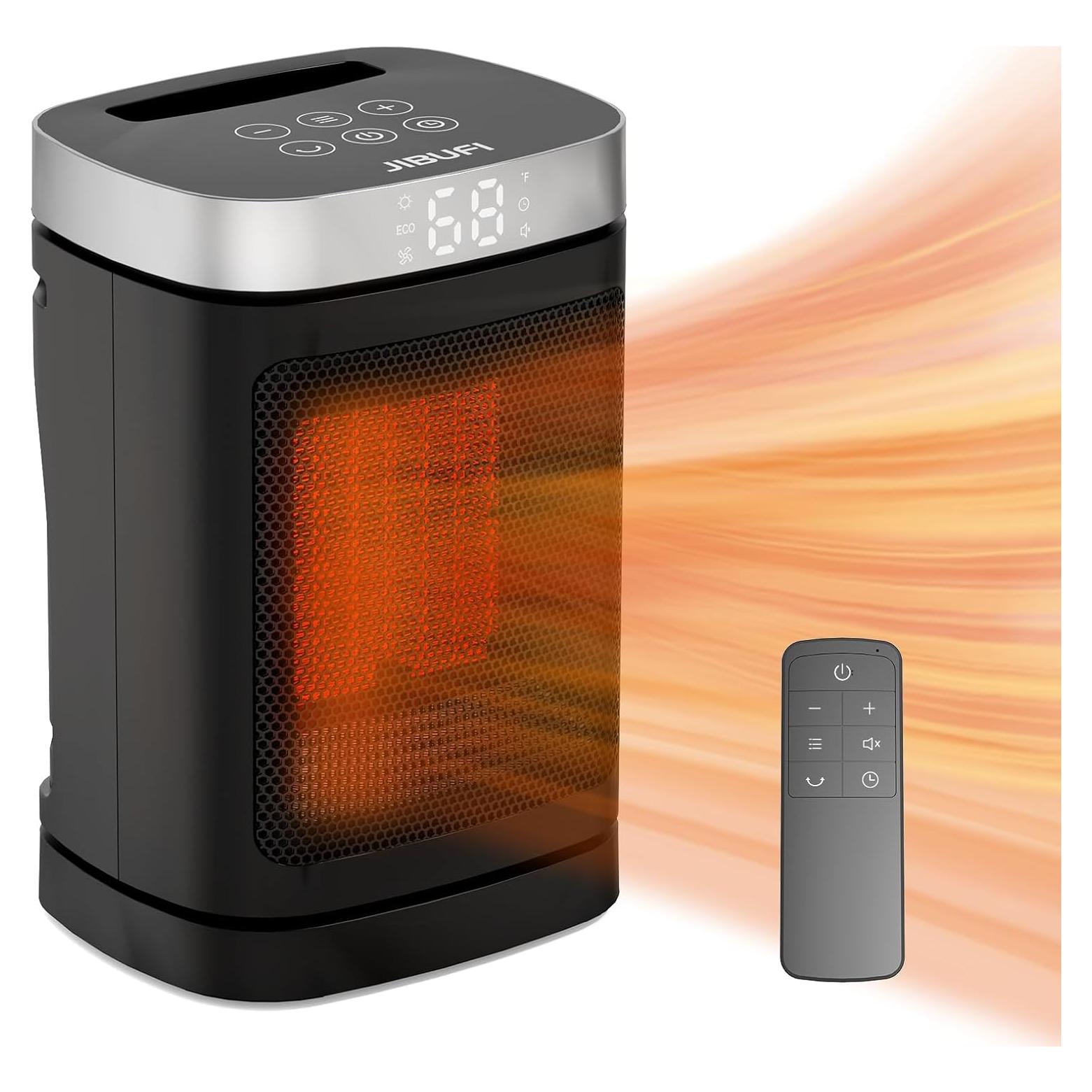 Calentador de espacio portátil JIBUFI 1500W con control remoto