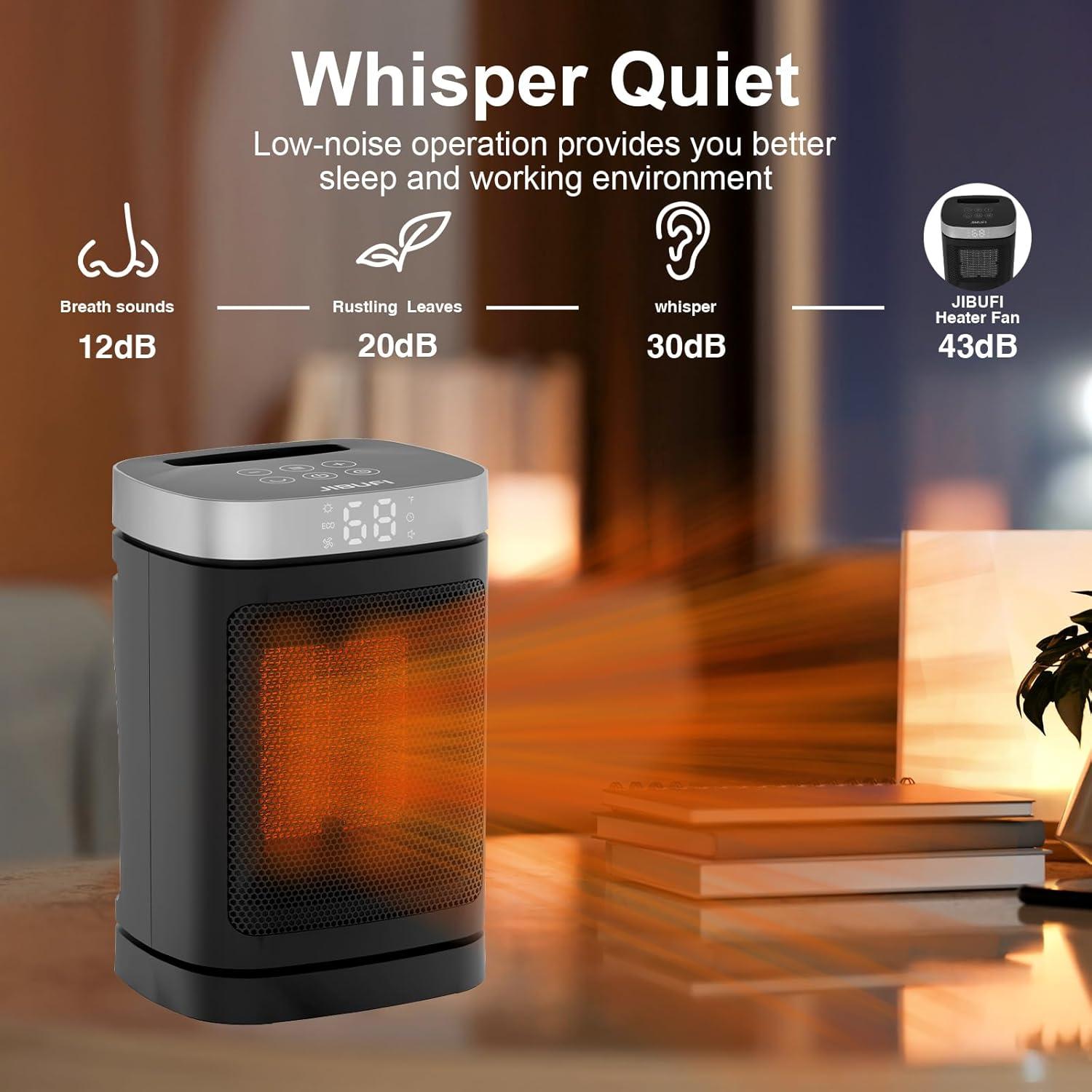 Calentador de espacio portátil JIBUFI 1500W con control remoto