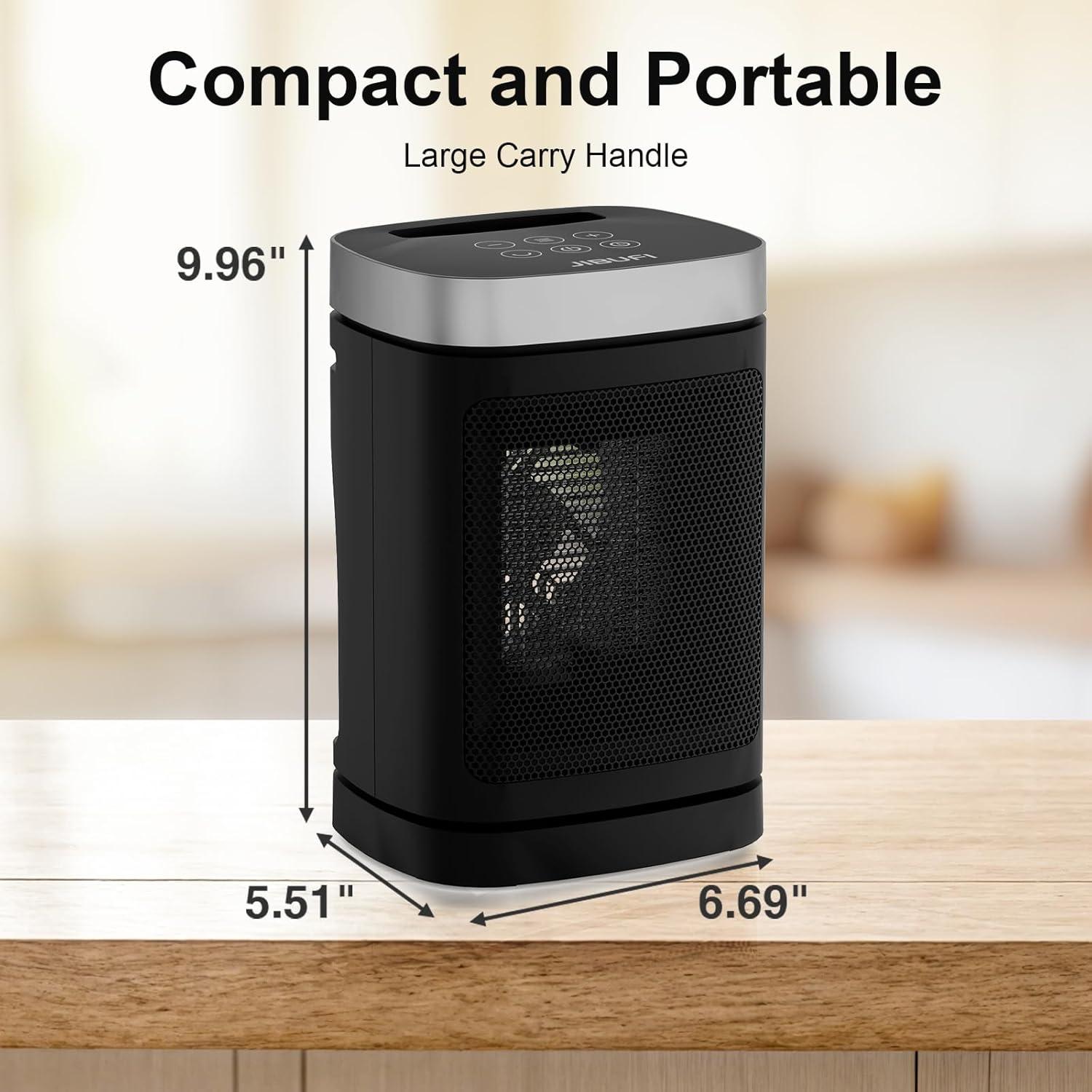 Calentador de espacio portátil JIBUFI 1500W con control remoto