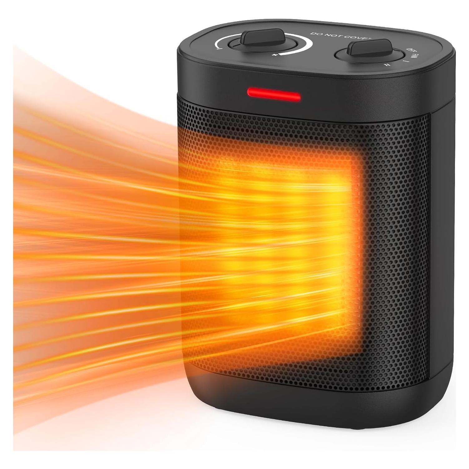 Calentador Eléctrico Portátil Oprunsy 1500W con Termostato y 3 Modos