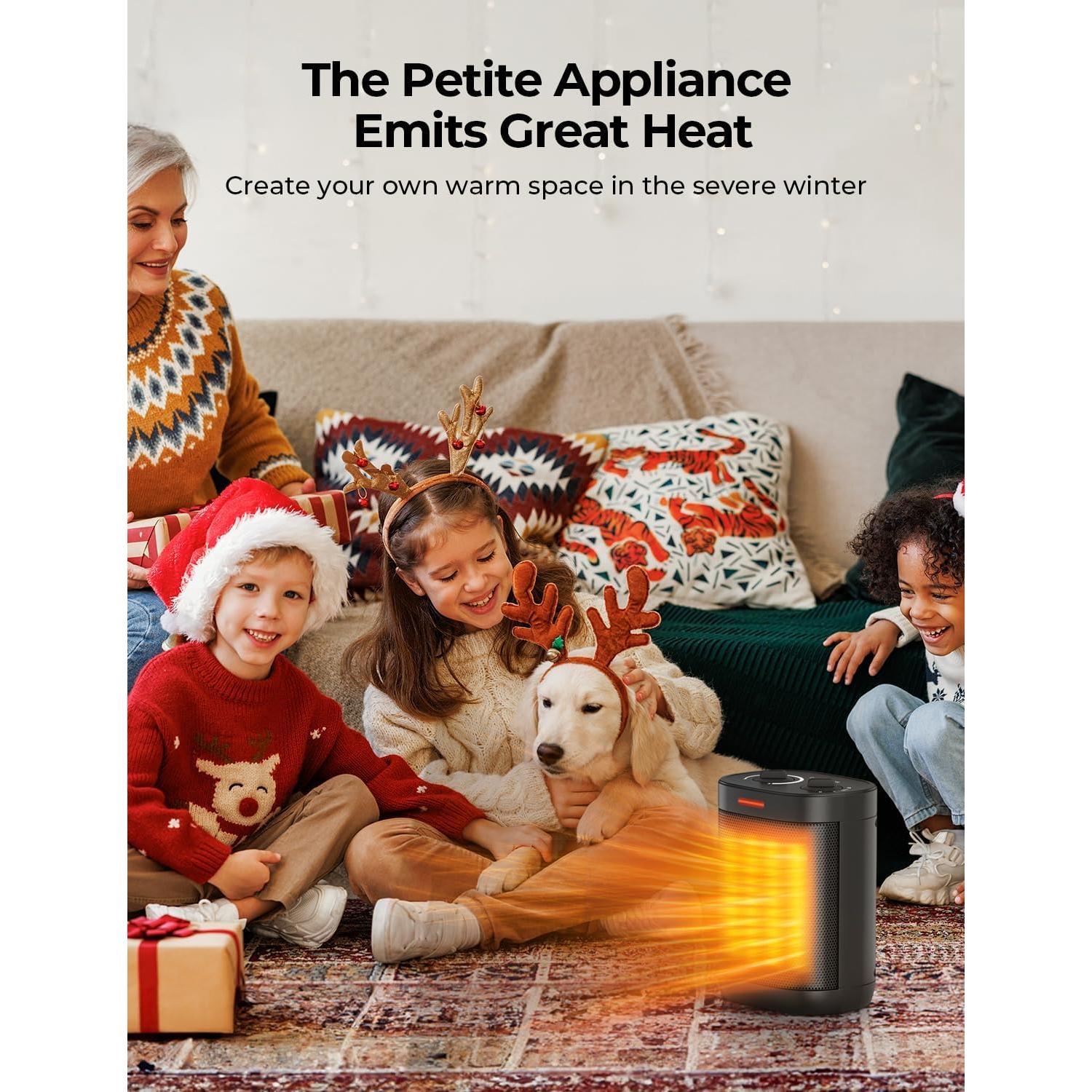 Calentador Eléctrico Portátil Oprunsy 1500W con Termostato y 3 Modos