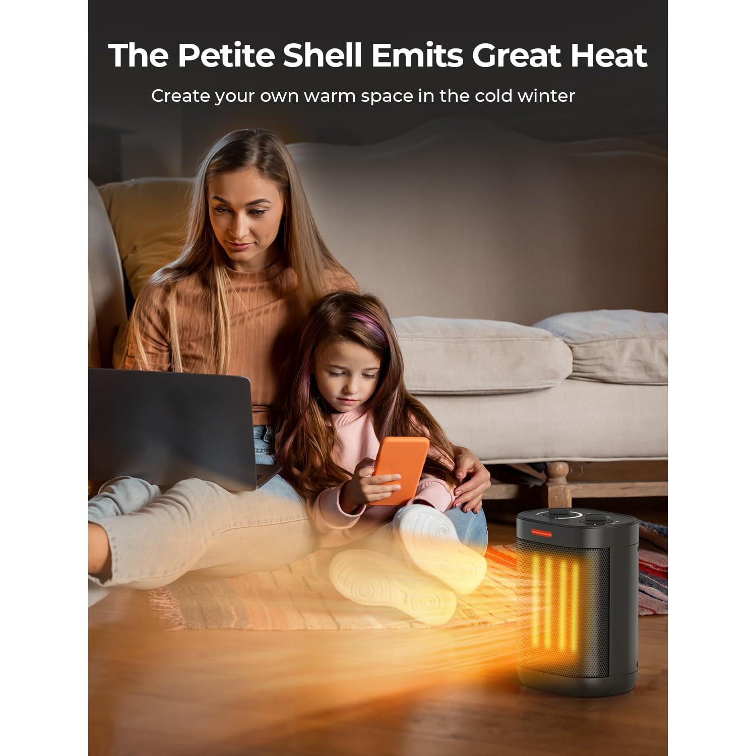 Calentador Eléctrico Portátil Oprunsy 1500W con Termostato y 3 Modos