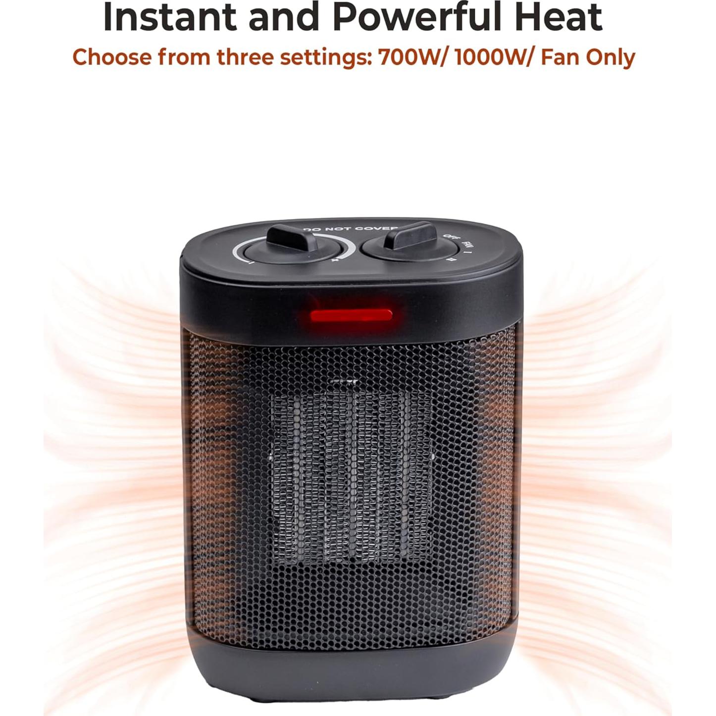 Calentador Eléctrico Comfort Zone CZ12820 1500W PTC Portátil