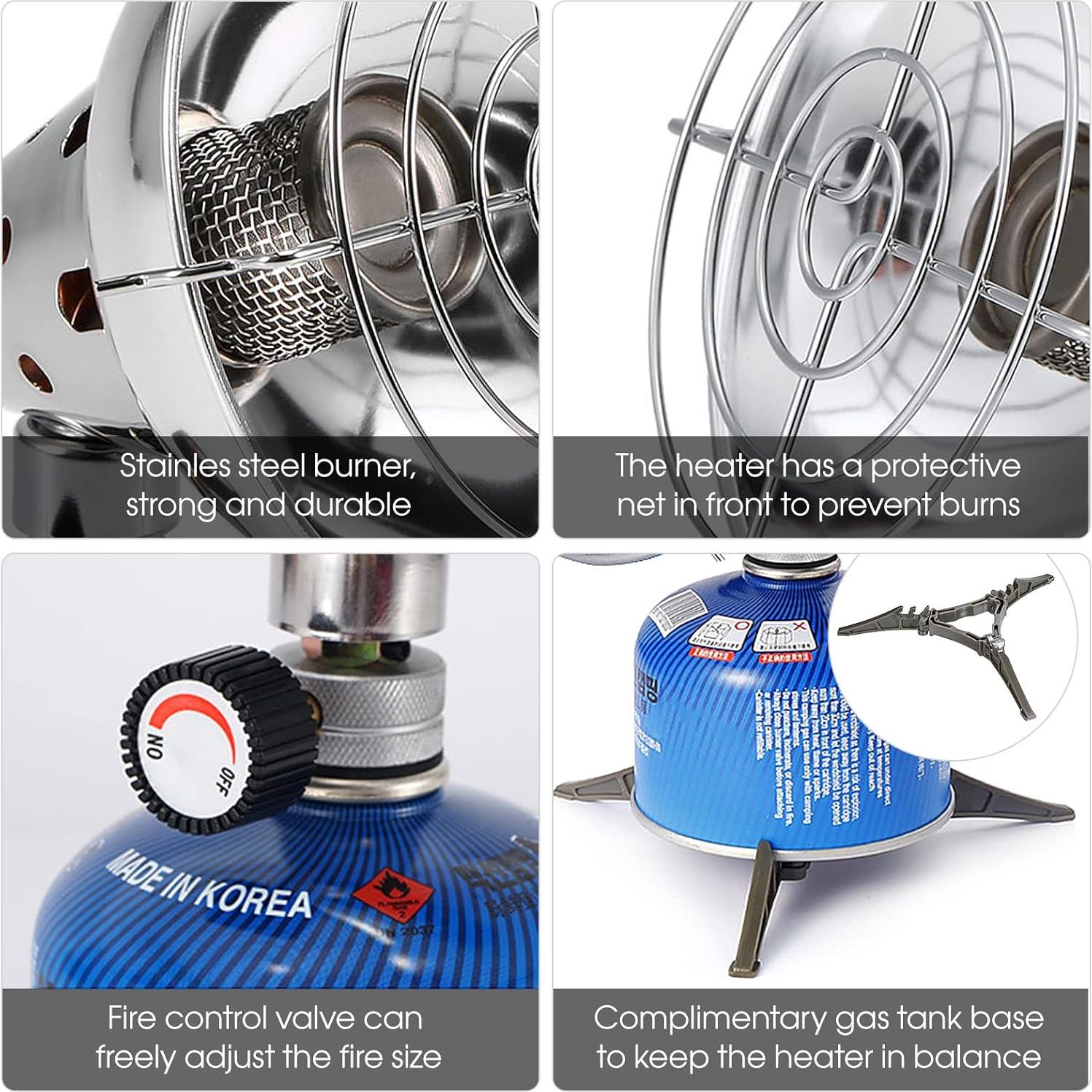 Calentador de Gas Portátil Lixada 300g para Camping - Azul