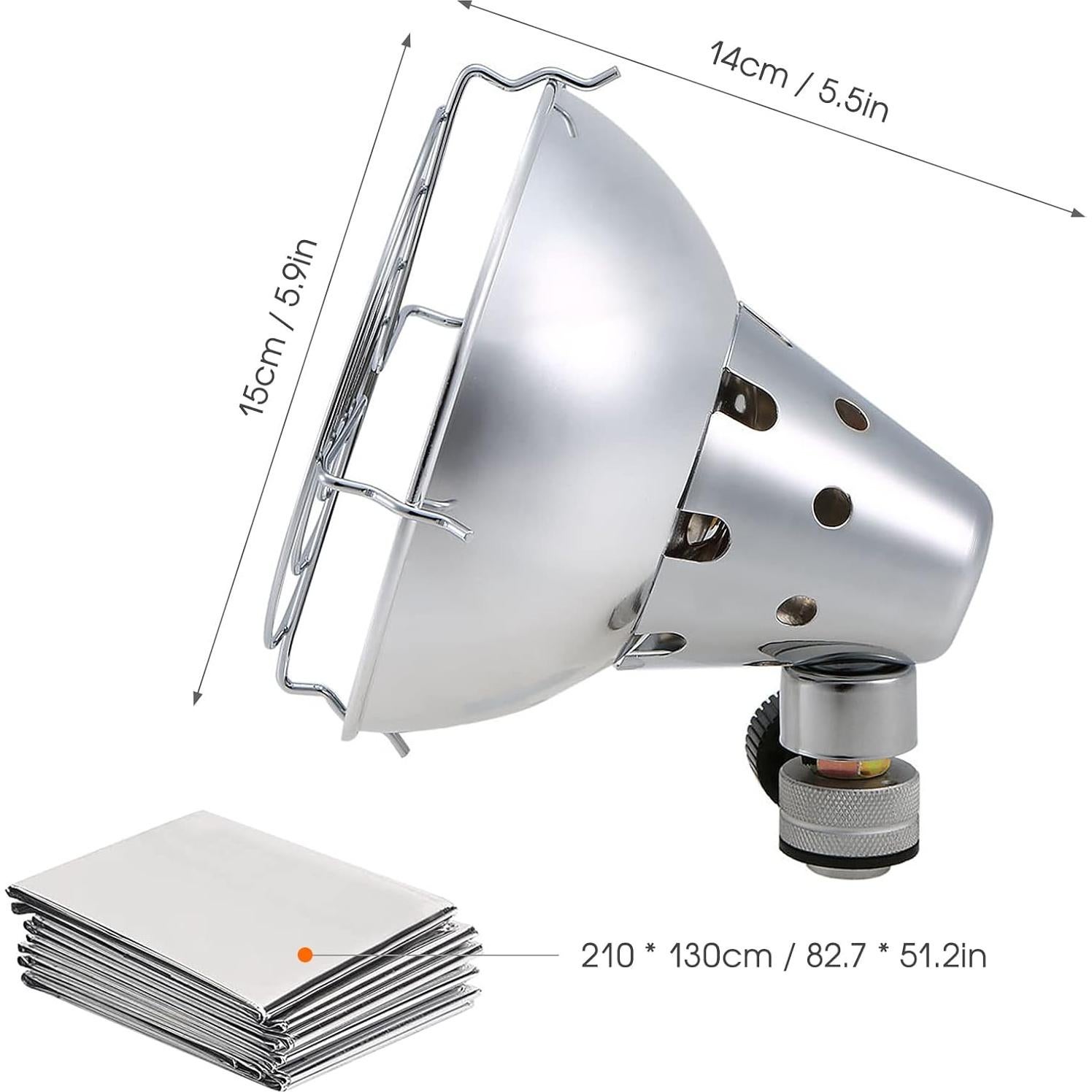 Calentador de Gas Portátil Lixada 300g para Camping - Azul