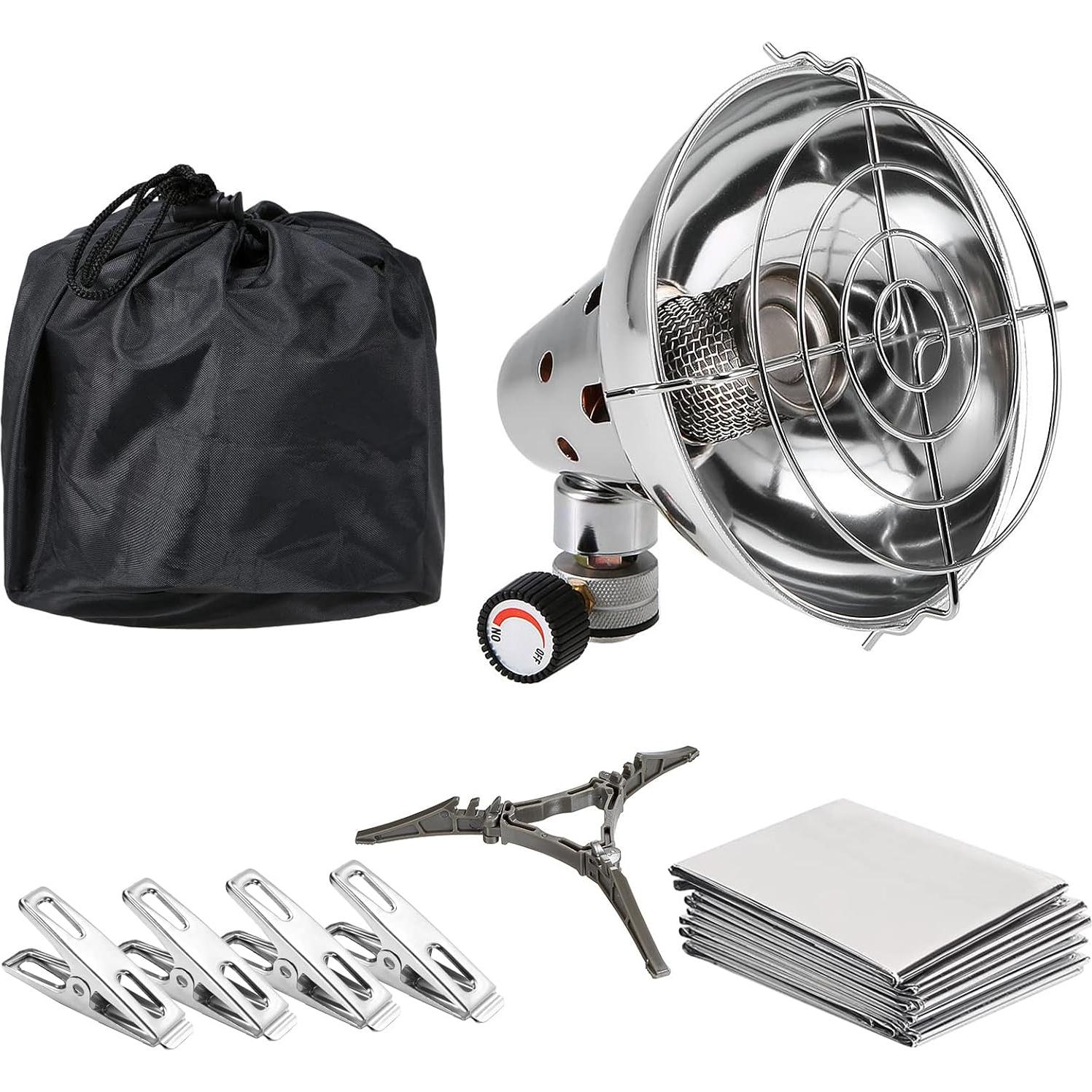 Calentador de Gas Portátil Lixada 300g para Camping - Azul