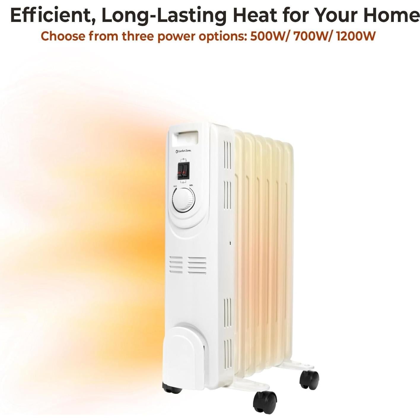 Calentador Eléctrico de Aceite Comfort Zone CZ7007J 1200W