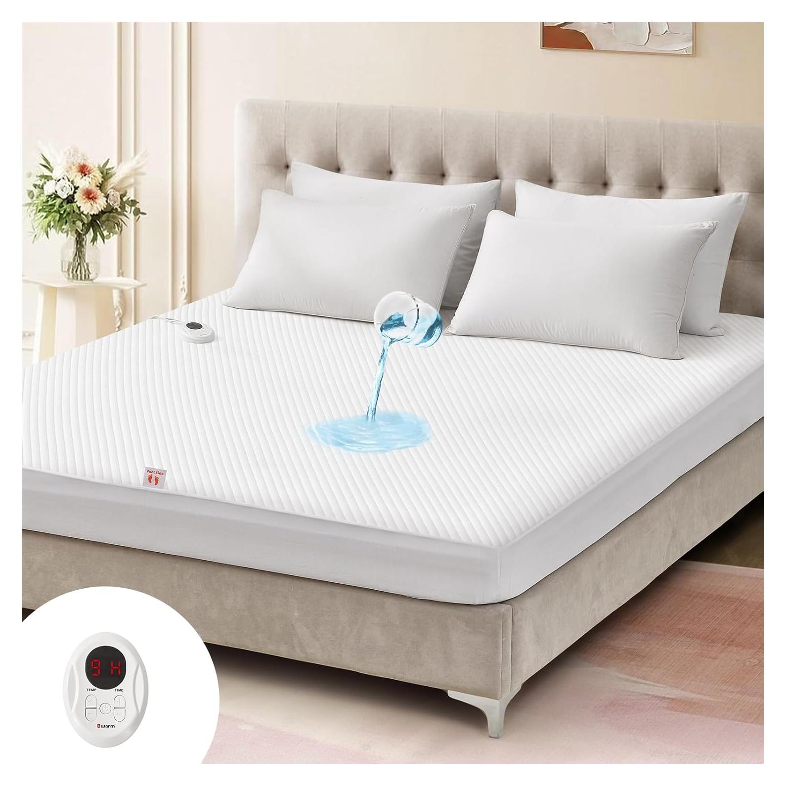 Protector de Colchón Calentado Bwarm Individual Impermeable