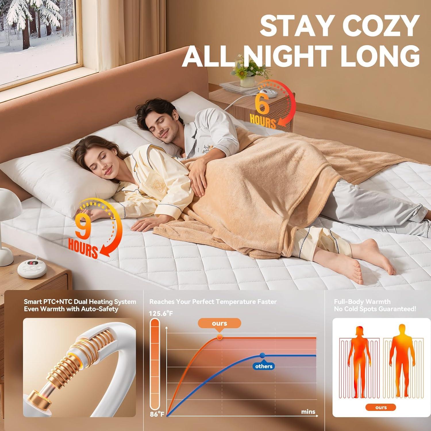 Almohadilla Térmica ESTINGO Twin XL 99x203 cm 6 Niveles Calor