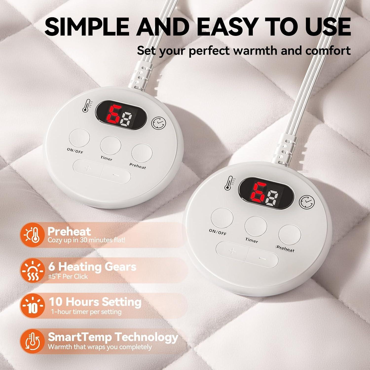 Almohadilla Térmica ESTINGO Twin XL 99x203 cm 6 Niveles Calor