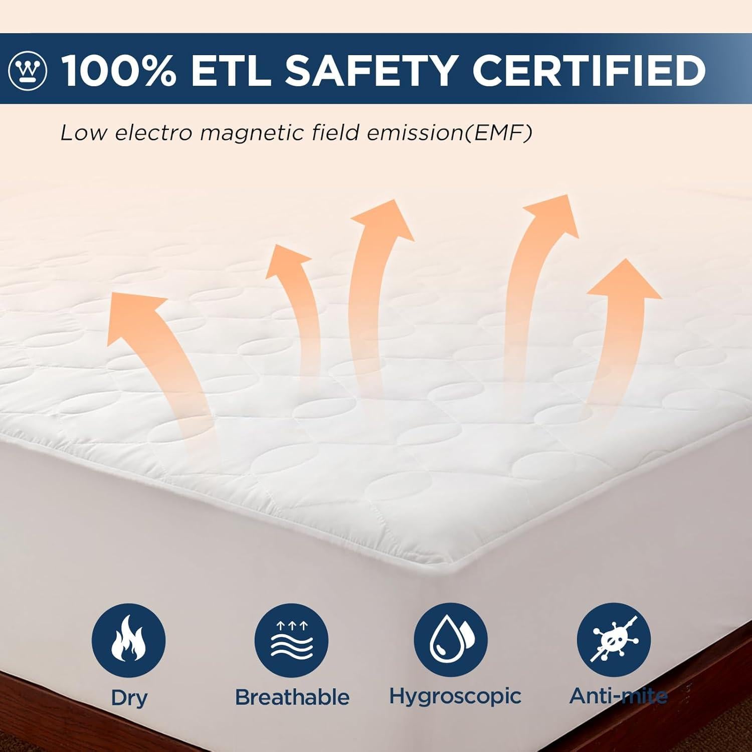 Almohadilla Térmica Queen Westinghouse 10 Niveles Calor 152x203 cm