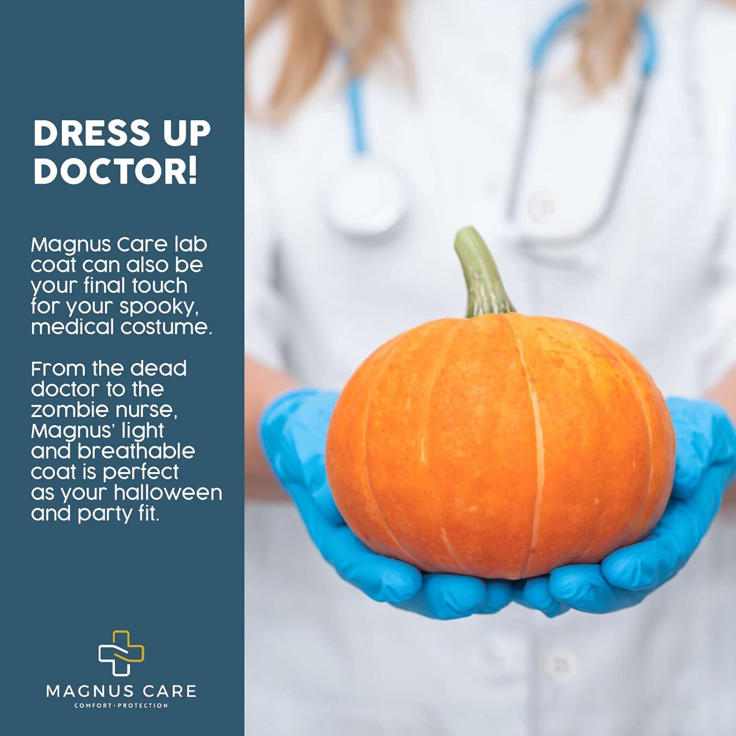 Abrigo de Laboratorio Magnus Care Unisex 91 cm Blanco