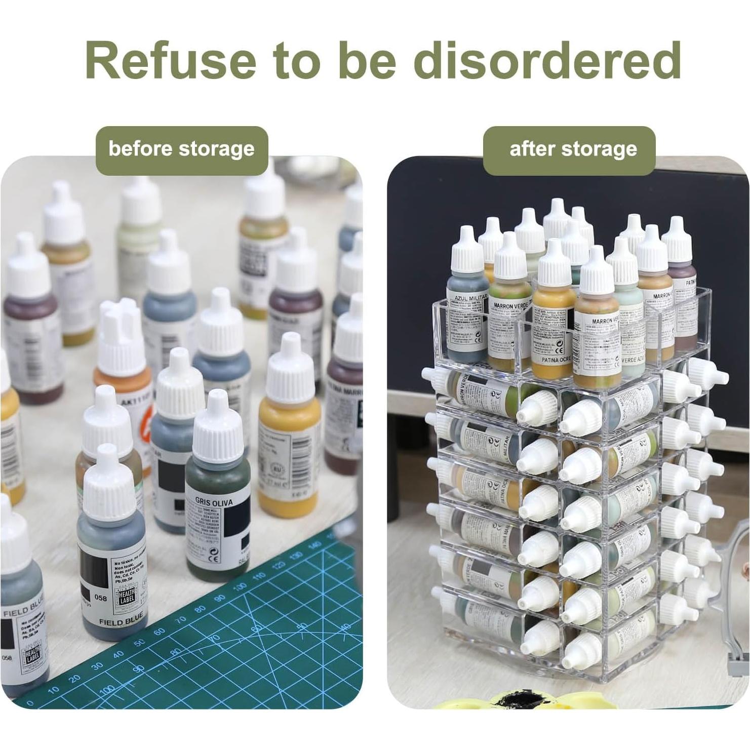 Organizador Giratorio Evemodel para 48 Botellas de Pintura