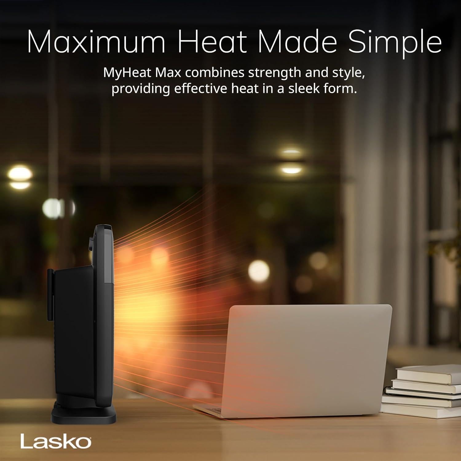 Calentador Cerámico Personal Lasko MyHeat Max 1500W Negro