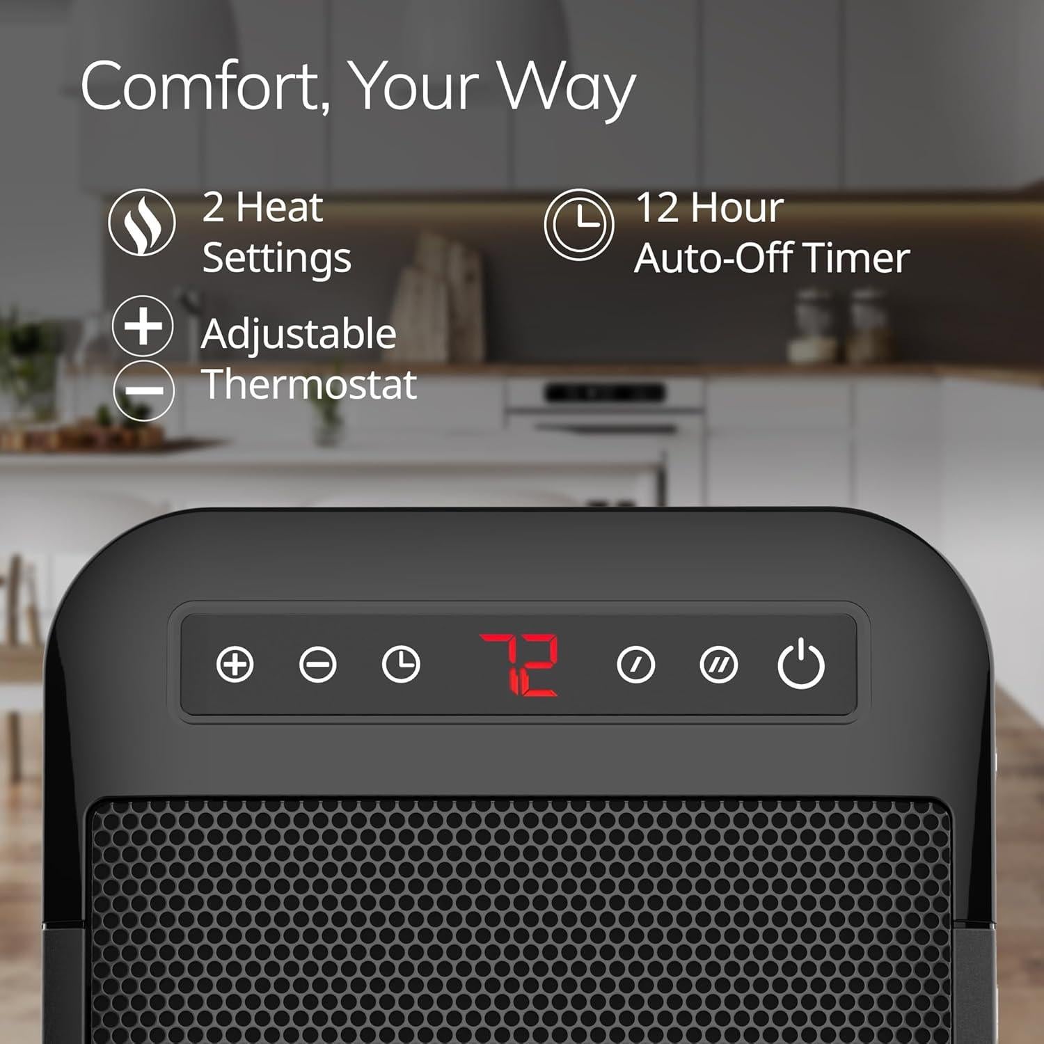 Calentador Cerámico Personal Lasko MyHeat Max 1500W Negro