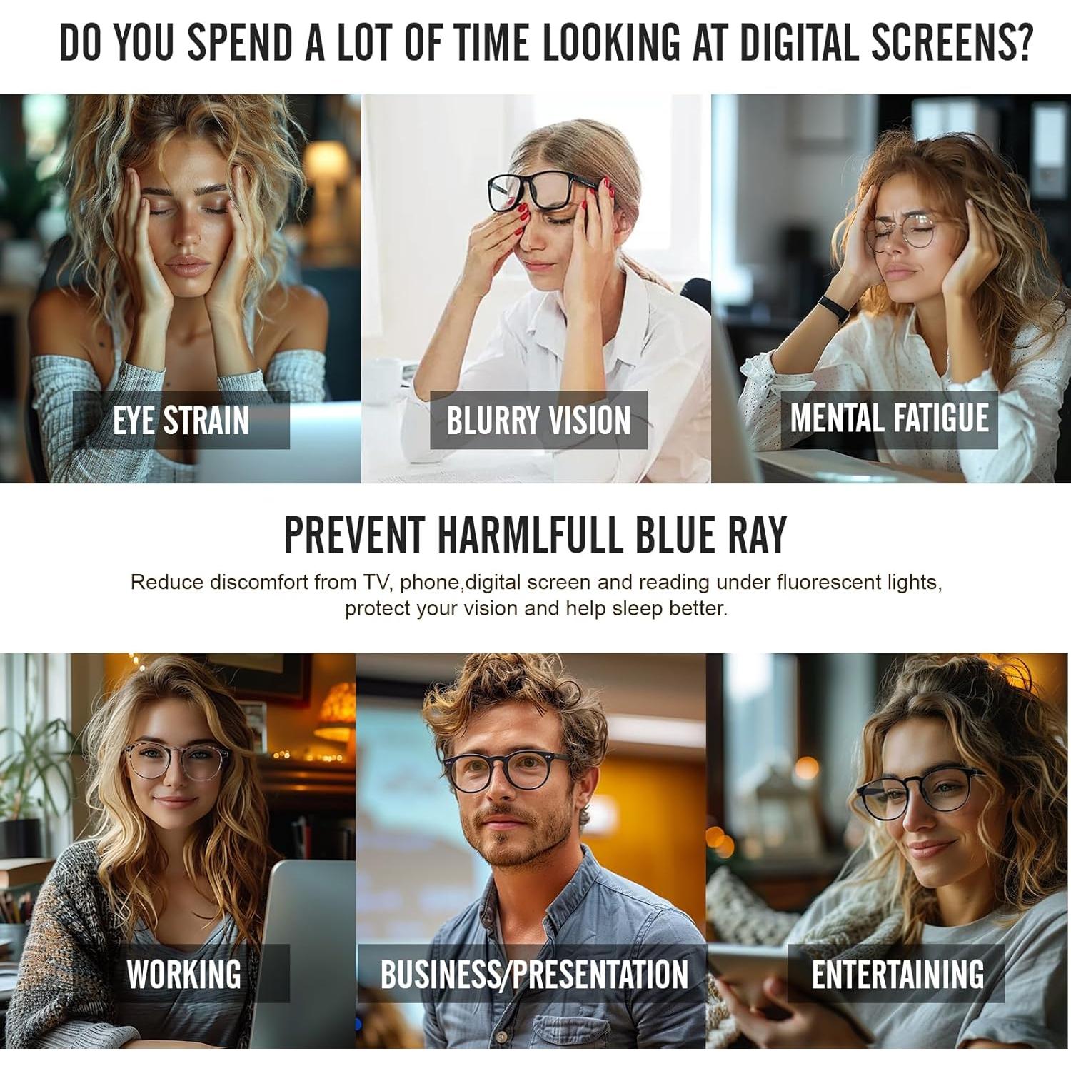Gafas Anti Luz Azul Unisex M2031 Ultra Ligeras y Comodas