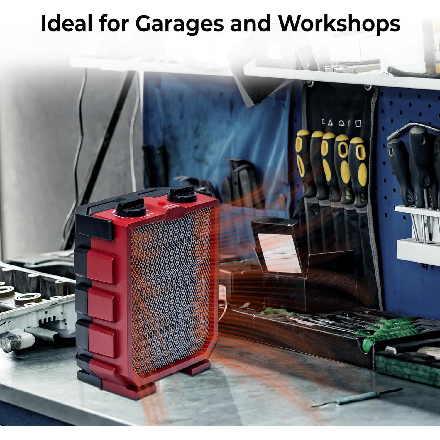 Calentador Eléctrico Comfort Zone CZ12825 - 120V, 2.27kg, Rojo