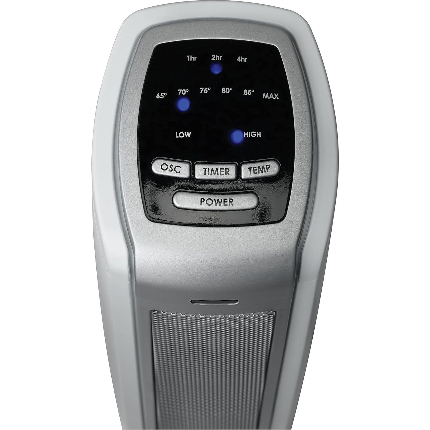 Calefactor de Torre Cerámico Lasko 5775 1500W Plata 57.15cm