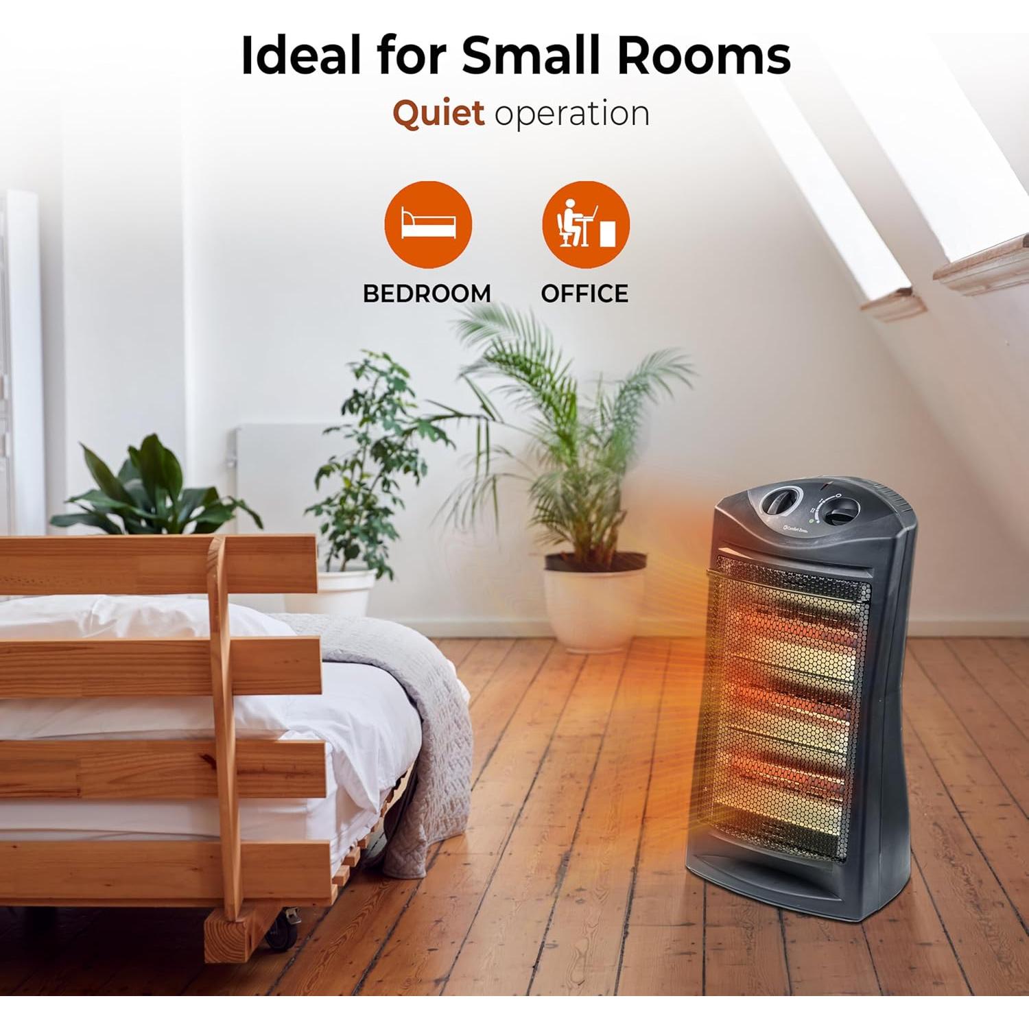 Calentador Eléctrico Portátil Comfort Zone CZQTV008EBK 2.95kg