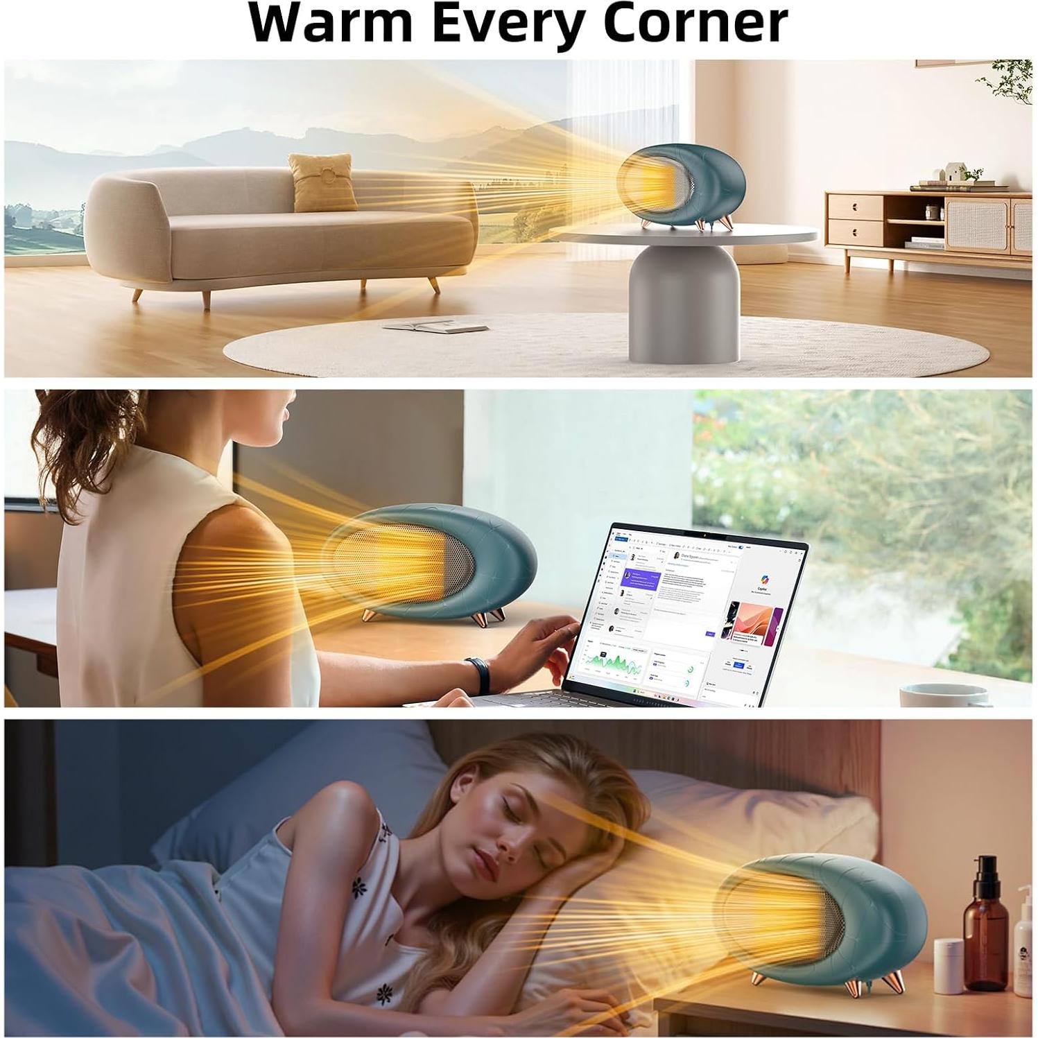 Calentador de Espacio Lmkeji 600W Portátil Verde Oliva