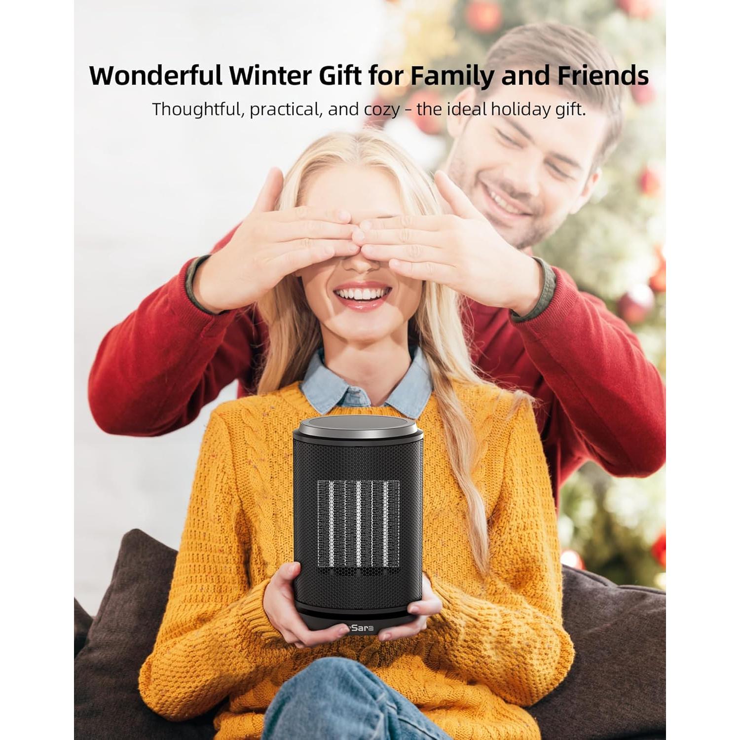 Calefactor Eléctrico FrSara PTC 1500W Portátil Negro