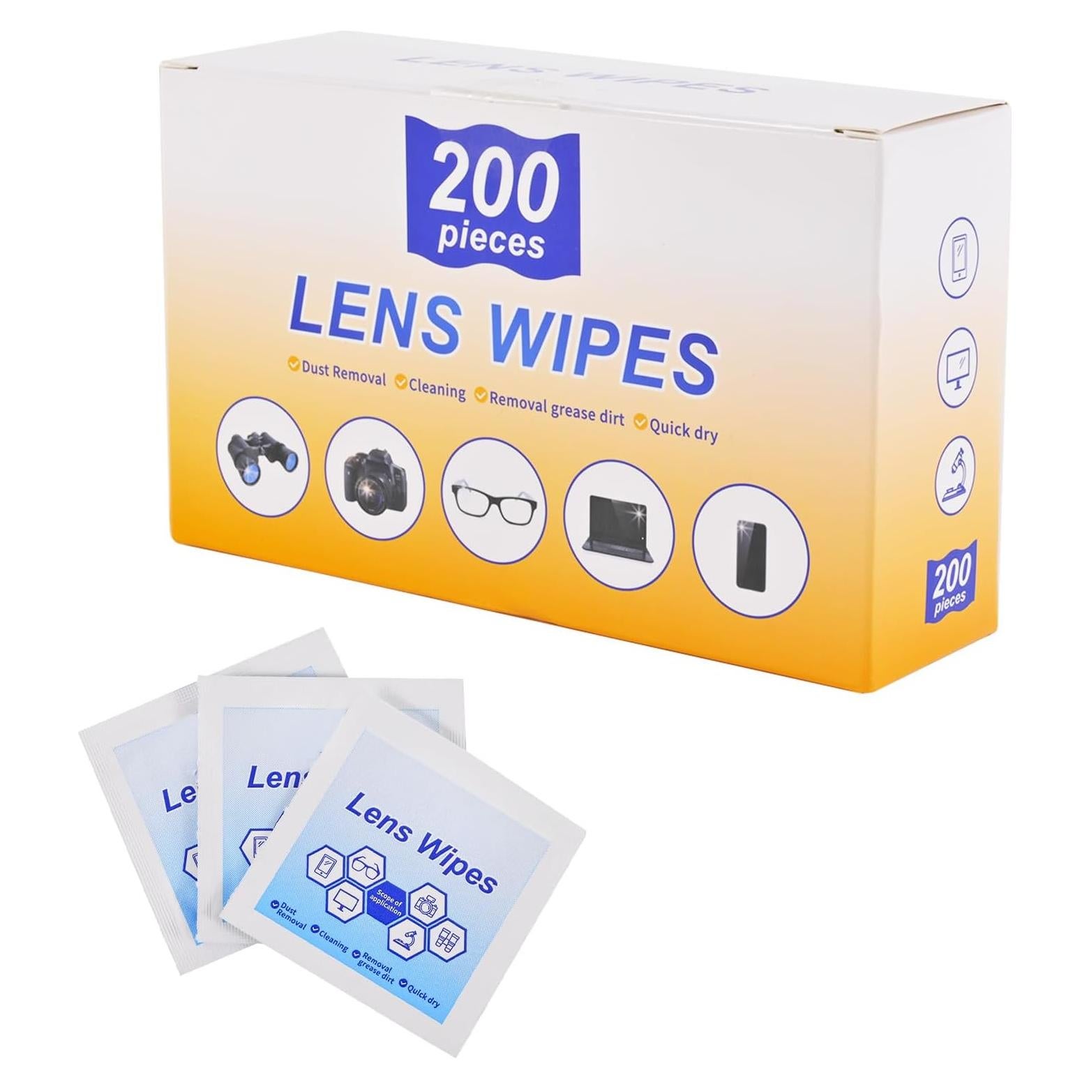 Toallitas de limpieza para lentes xflyxin 200 piezas