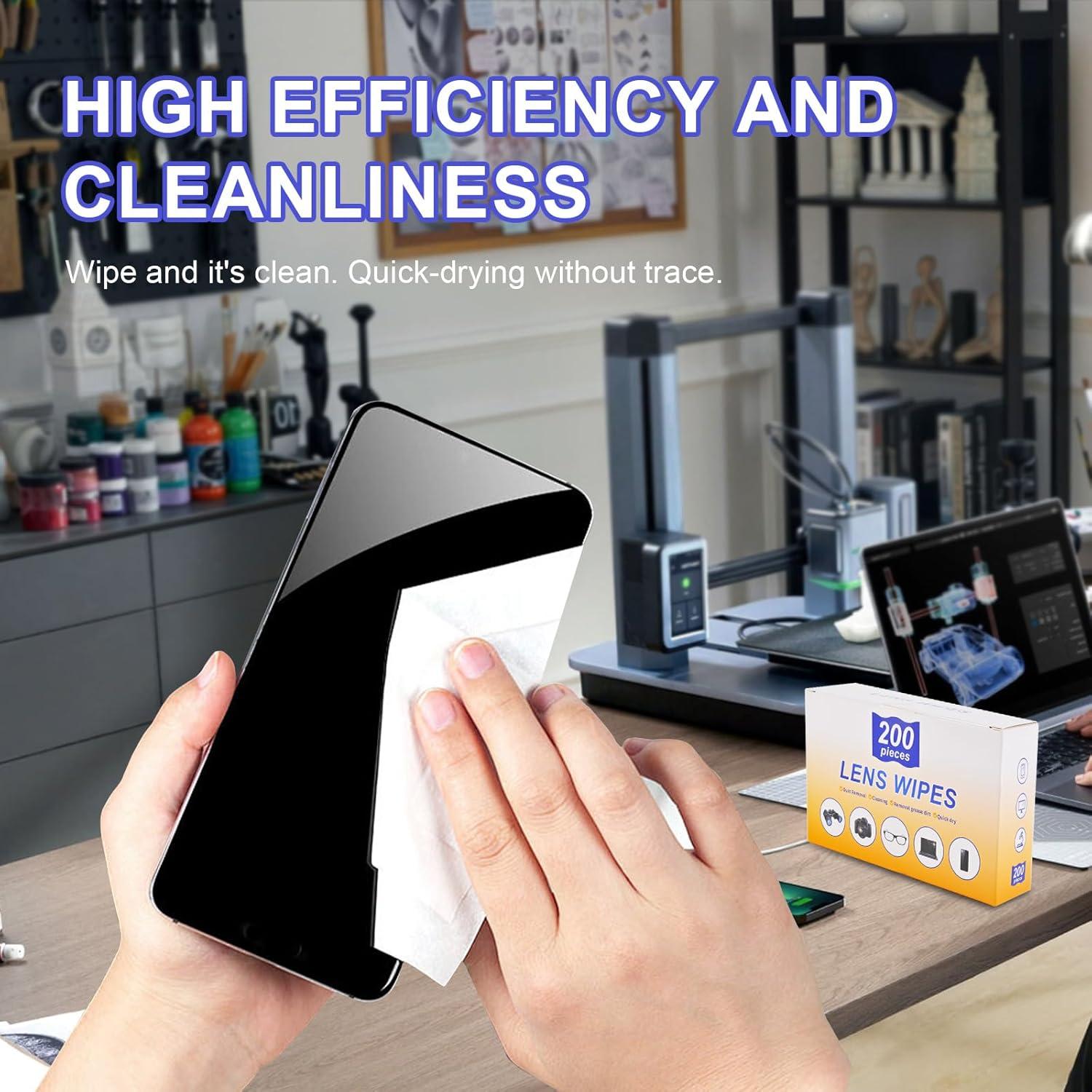 Toallitas de limpieza para lentes xflyxin 200 piezas