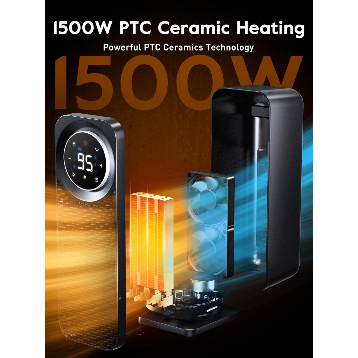 Calentador de Espacio Eléctrico GiveBest GB-KPT-40 1500W Silencioso