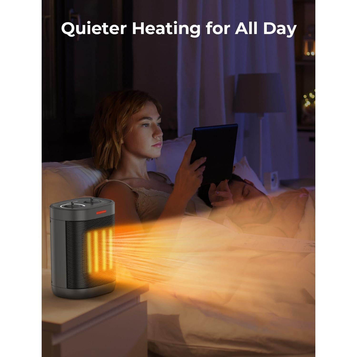 Calentador Eléctrico Portátil Oprunsy 1500W con Termostato