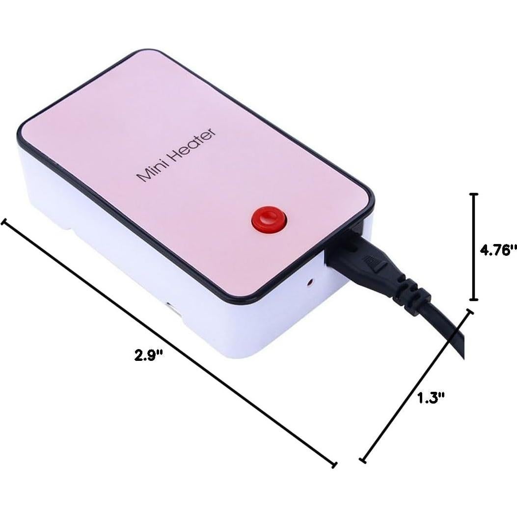Calentador eléctrico mini YOUCIDI rosa 181g 110V PTC