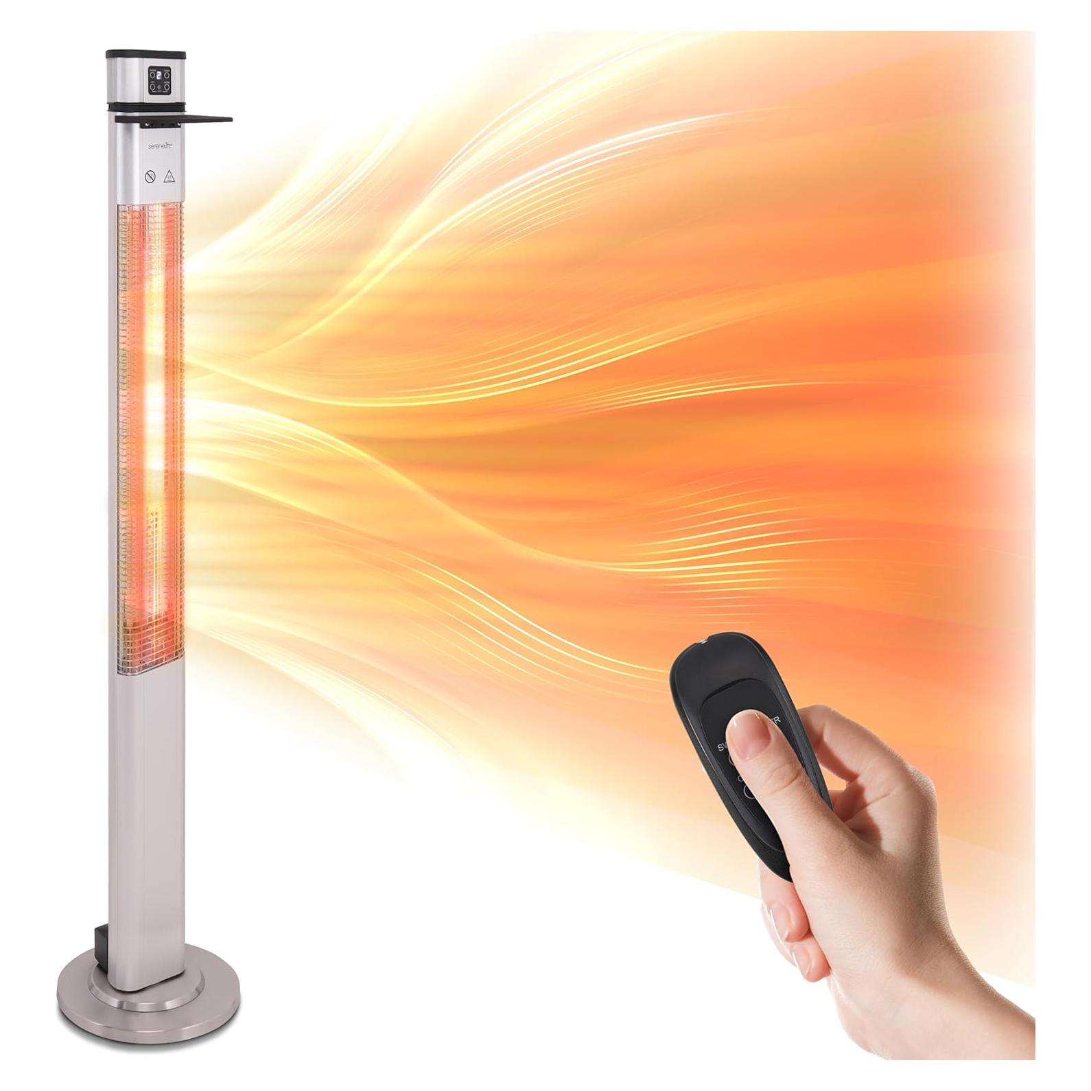Calentador de Patio Eléctrico SereneLife 1500W con Control Remoto