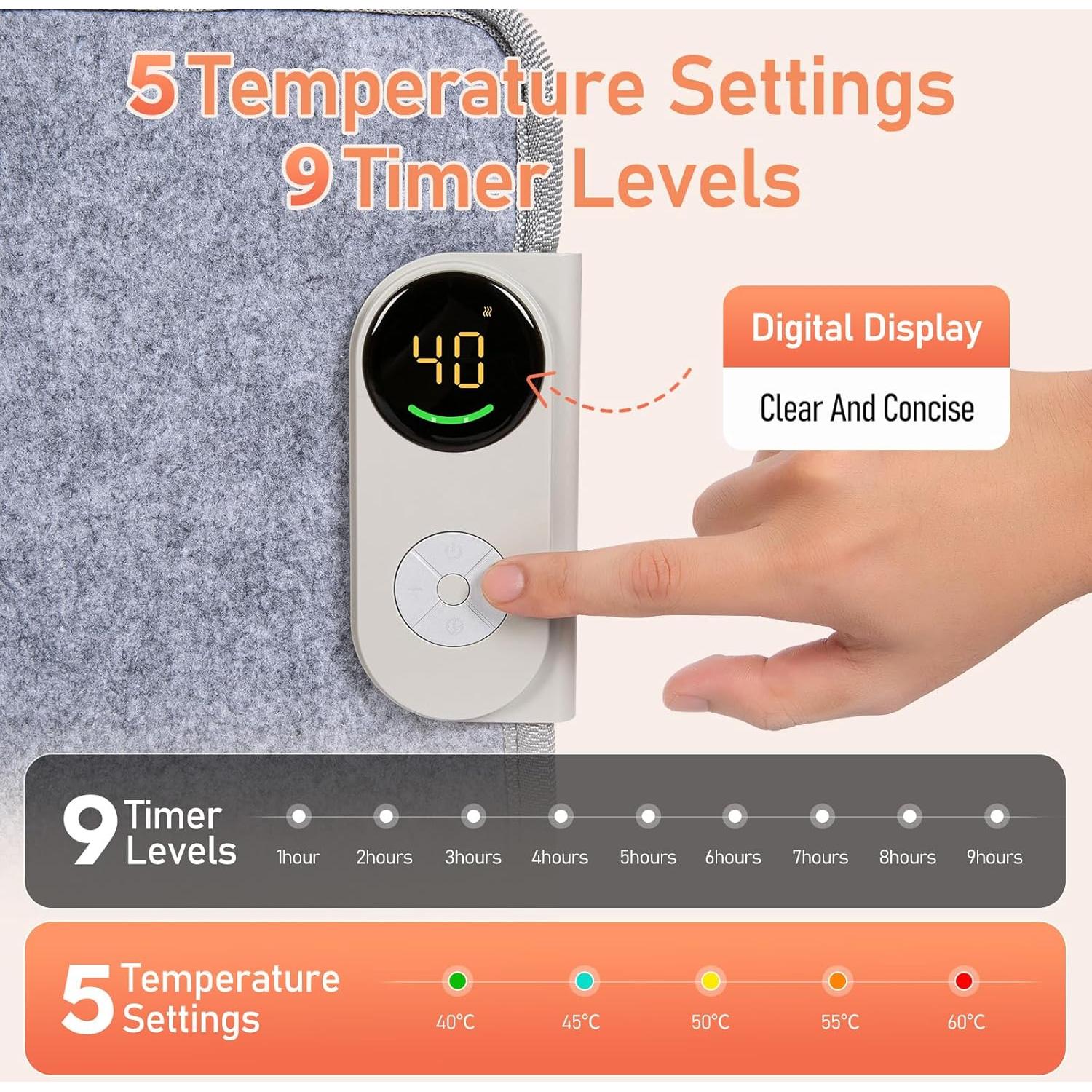 Calentador Eléctrico Plegable Wasrch D2410A 5 Niveles 3.07 kg