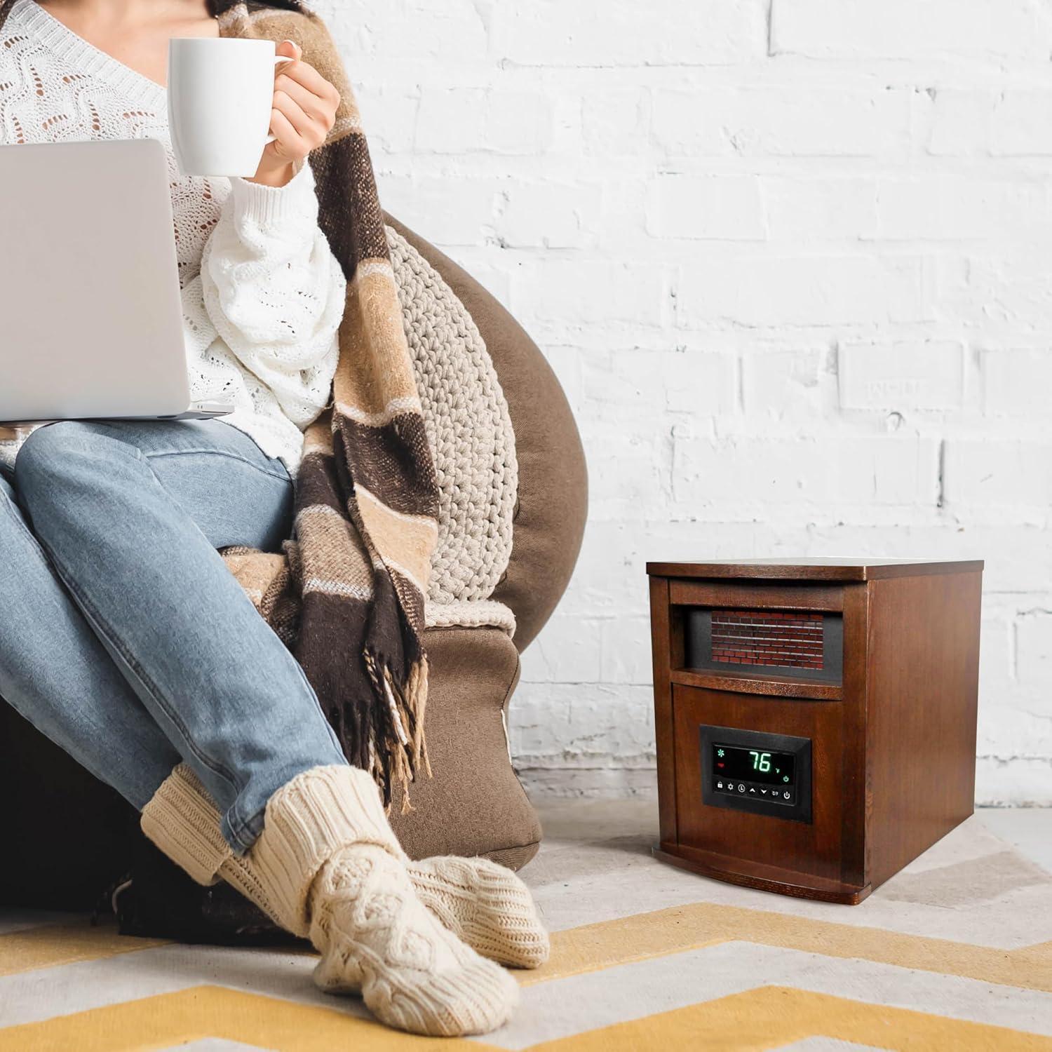 Calentador Infrarrojo Portátil LifeSmart LifePro 1500W con Control Remoto