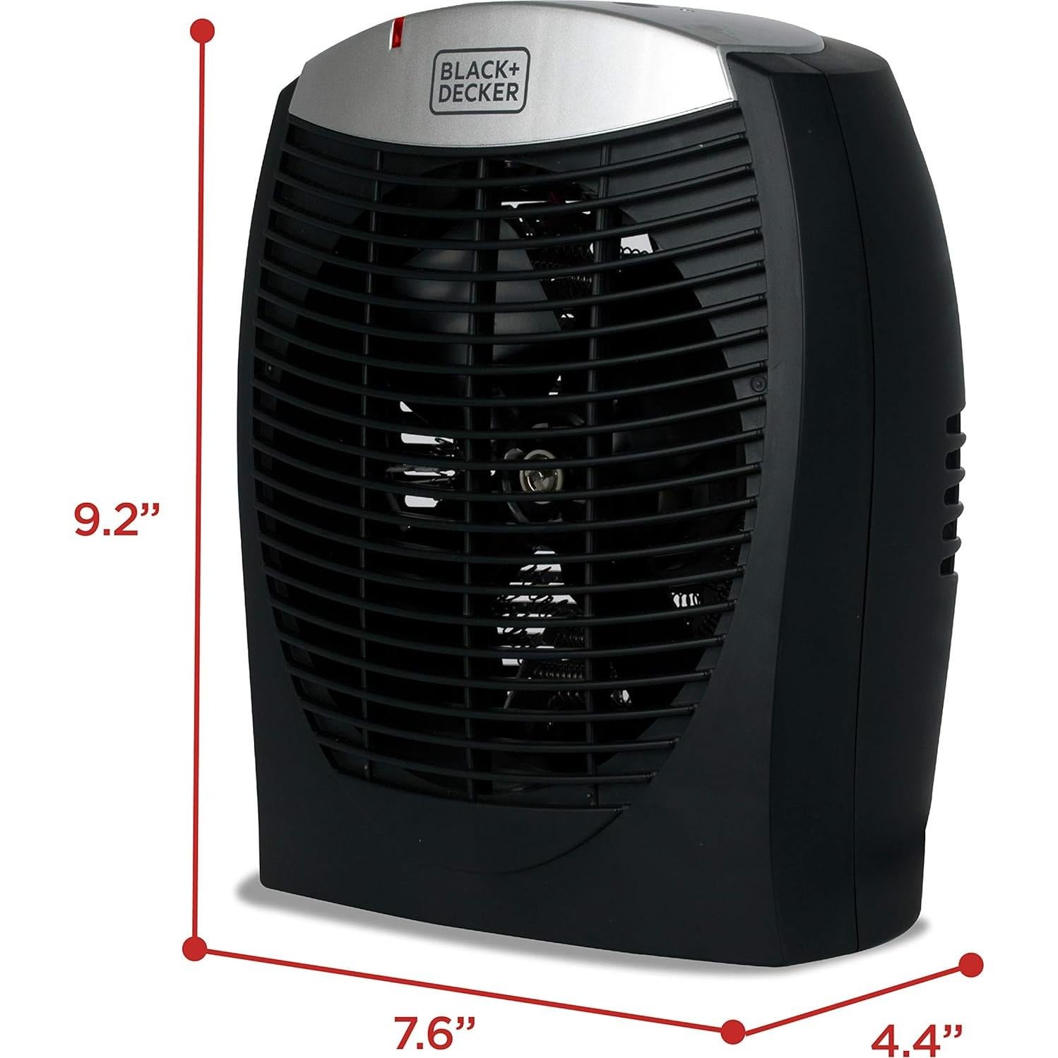 Calentador Eléctrico BLACK+DECKER BHDE1706, 1500W, E-Save, Portátil