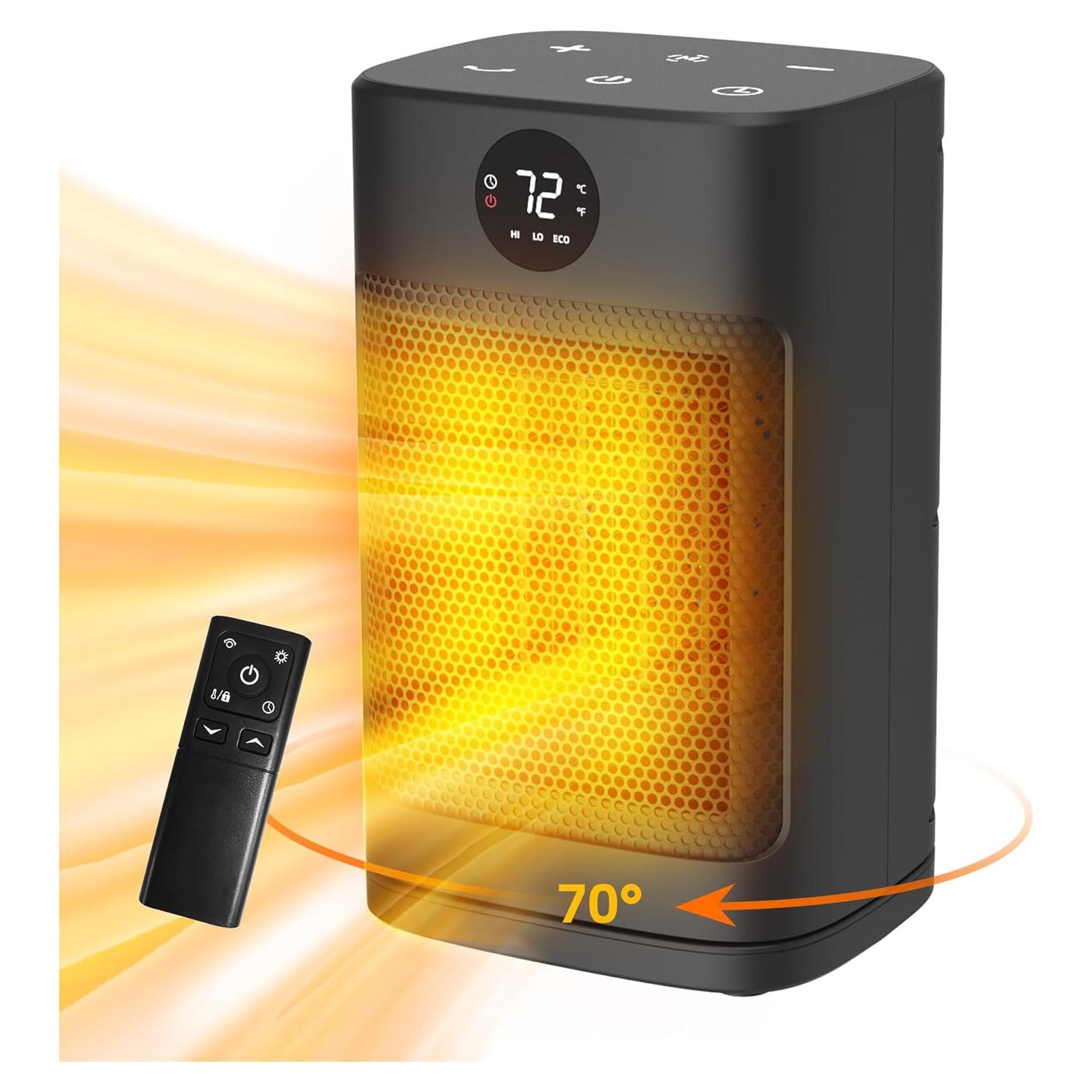 Calentador Eléctrico WEWARM 1500W con Control Remoto y LED