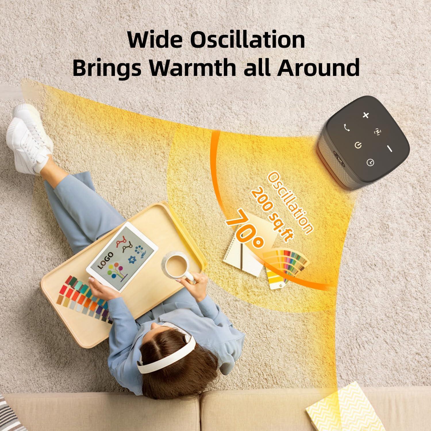 Calentador Eléctrico WEWARM 1500W con Control Remoto y LED