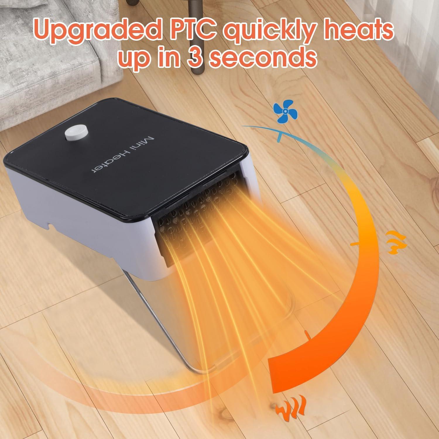 Calentador Eléctrico Cerámico PTC BIVASMWATH 250W Negro