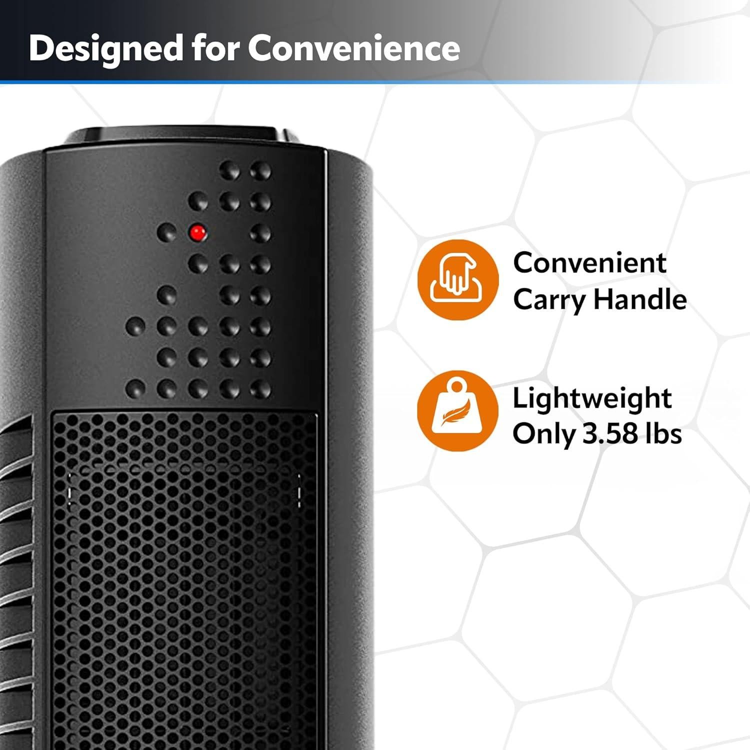 Calefactor de Cerámica Lasko CT14101 Oscilante 1500W Negro