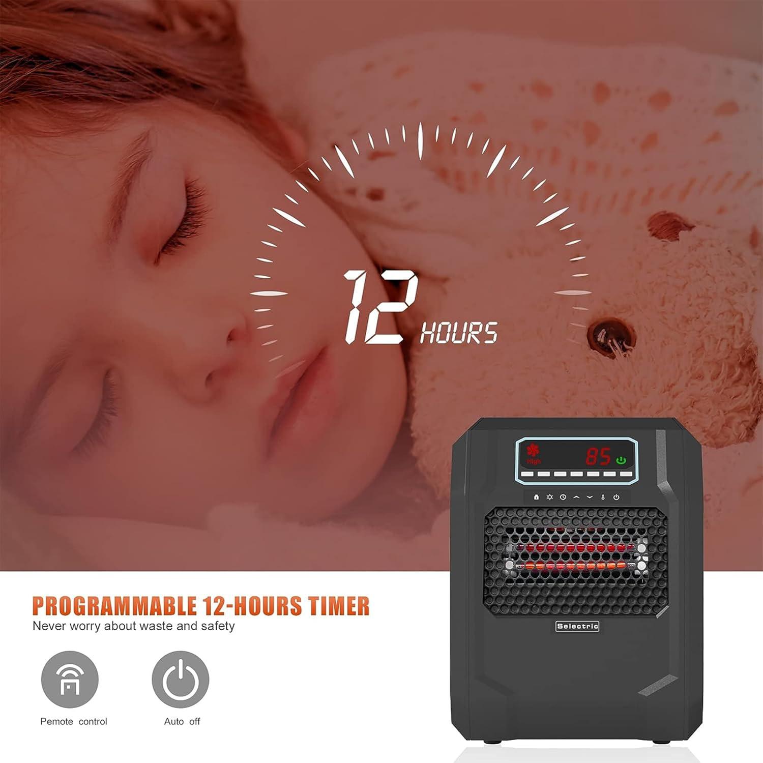 Calentador Eléctrico Portátil VOLTORB 1500W con Control Remoto