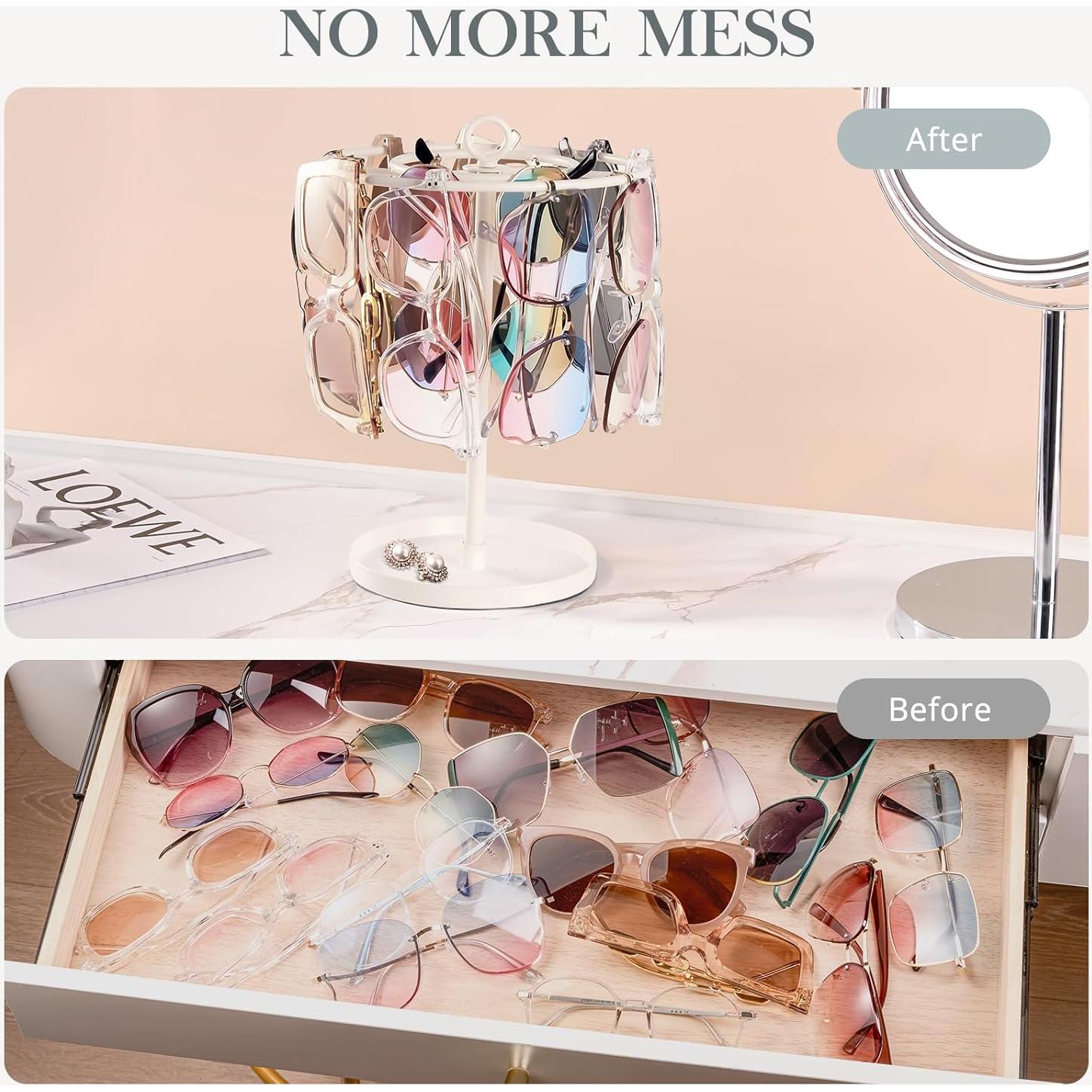 Organizador de Gafas ProCase Soporte Metal Negro 20 Pares