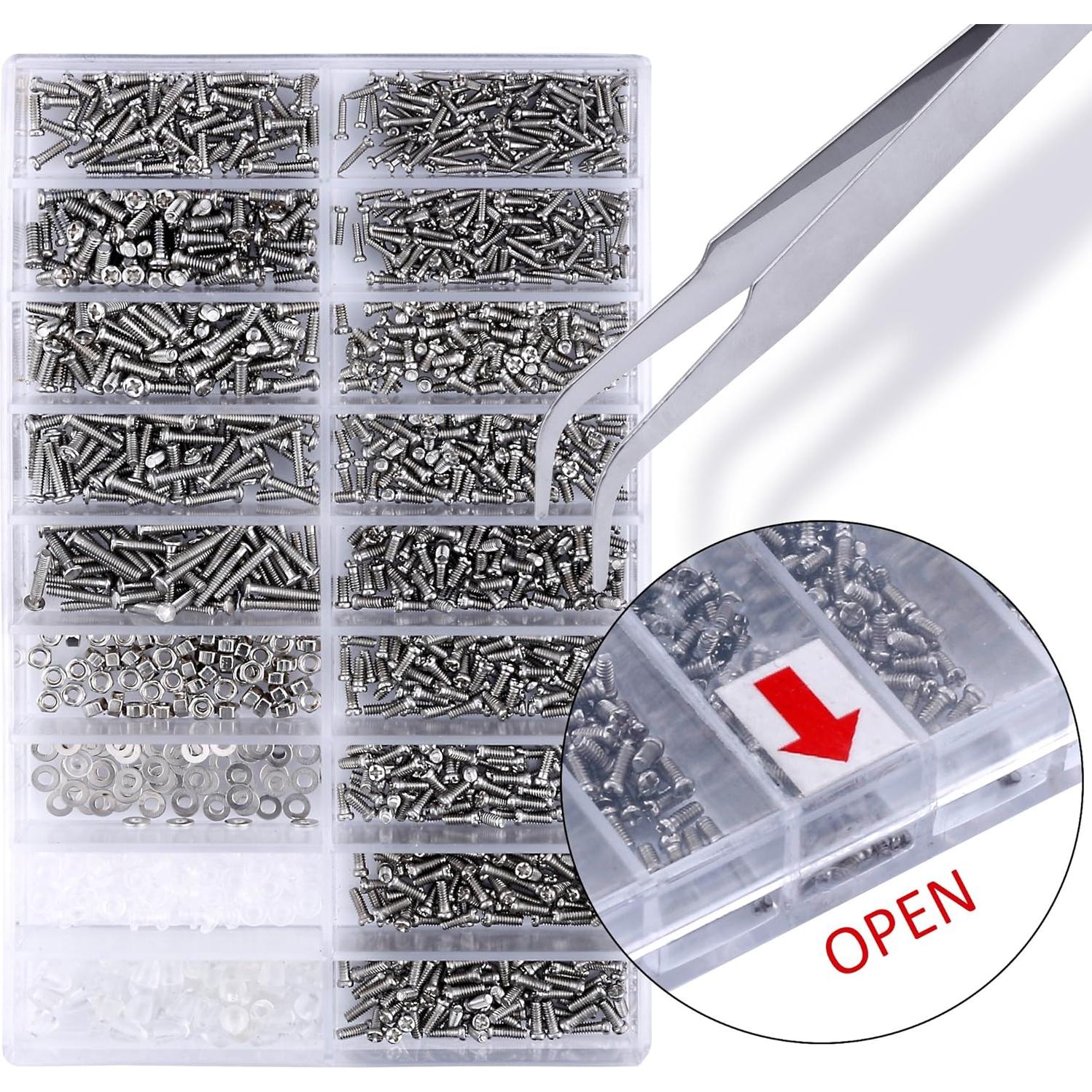 Kit de Reparación de Gafas JANYUN 1500 Piezas Completo