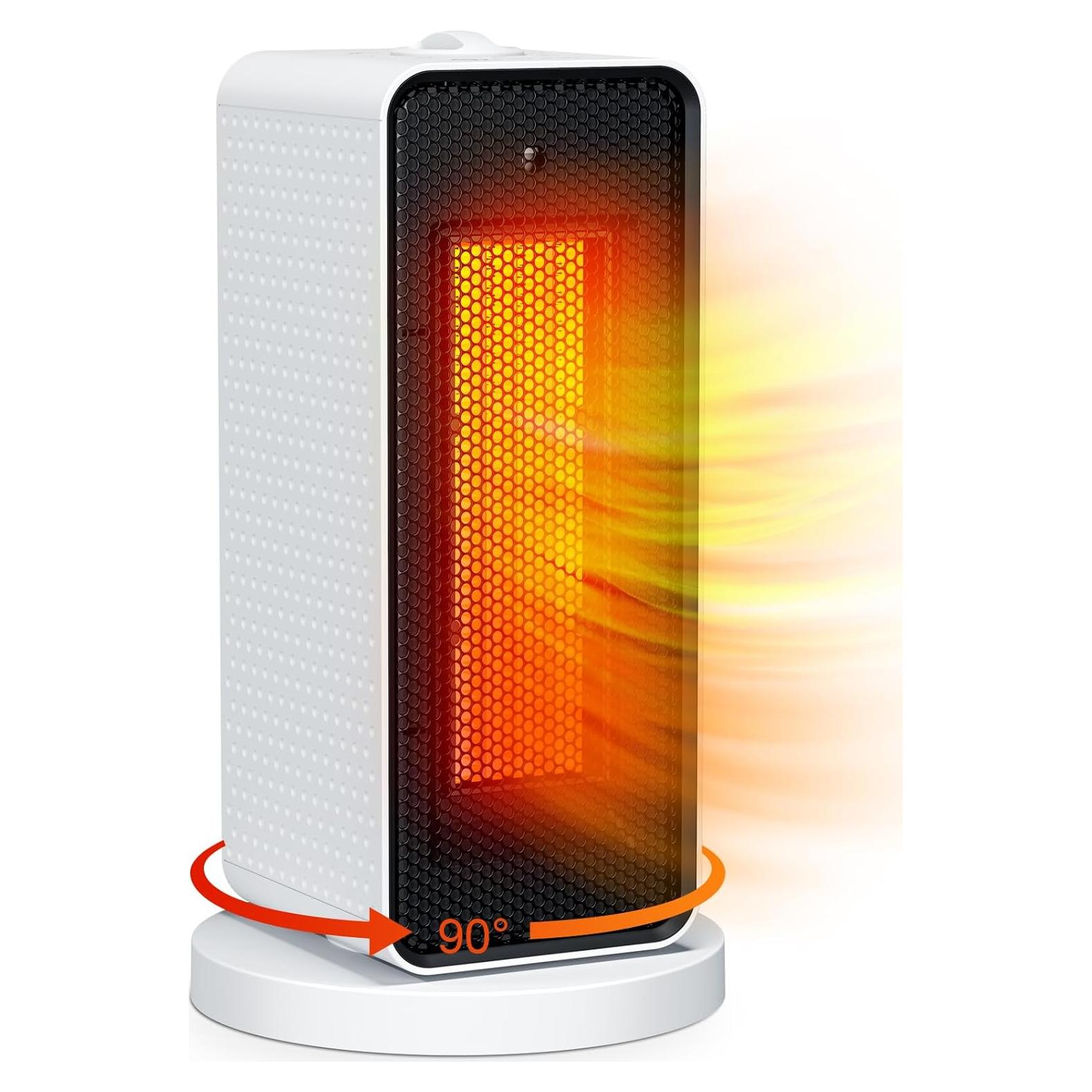 Calentador Eléctrico Portátil Qoosea Cerámico Oscilante 1500W