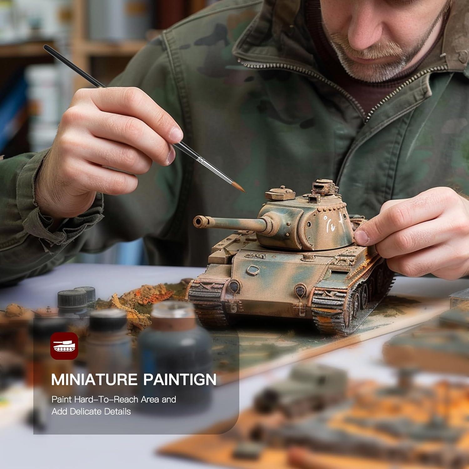 Pinceles de Pintura Fuumuui 5pcs Kolinsky Sable Detalle