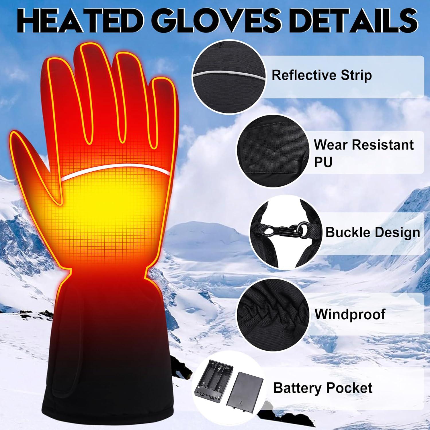 Guantes Calentados Eléctricos GEMSTONEGO Impermeables Talla L