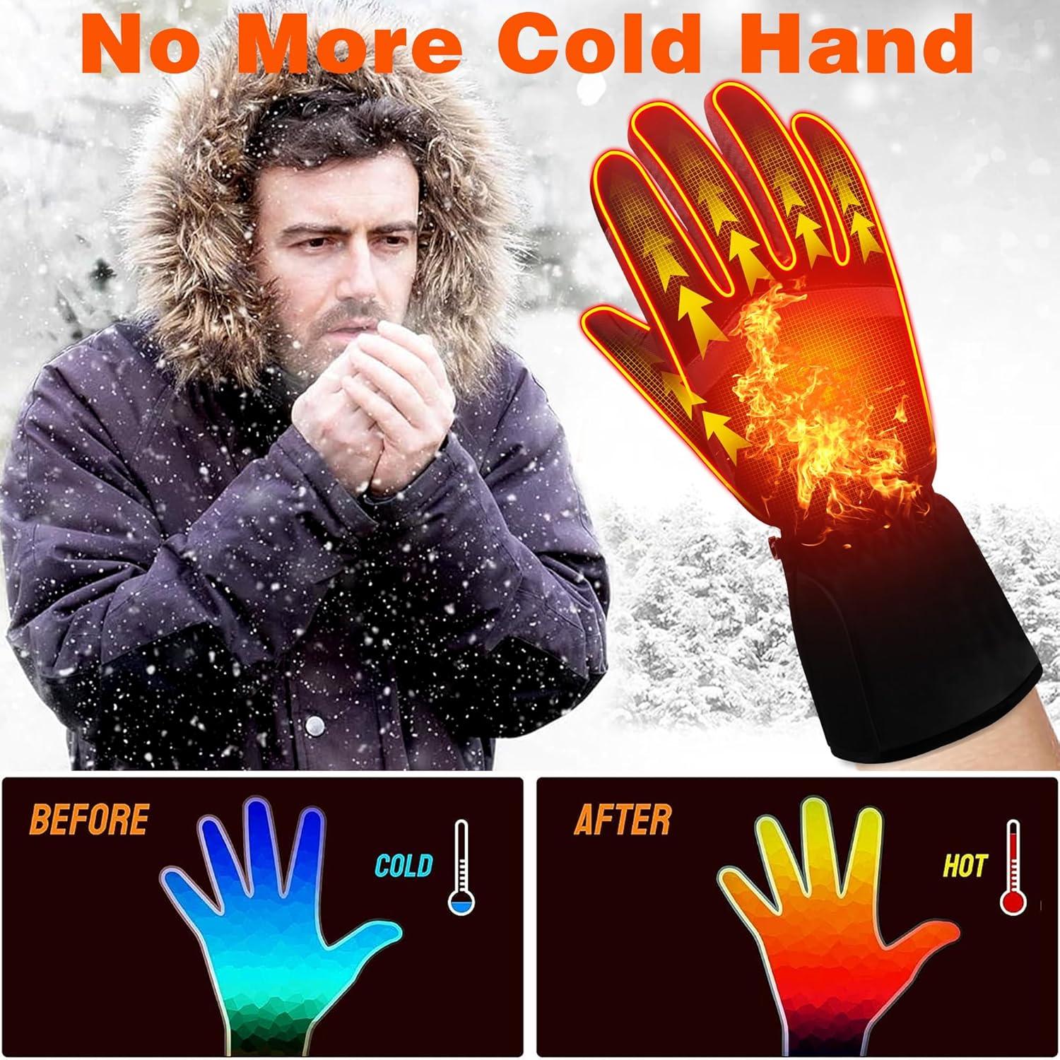 Guantes Calentados Eléctricos GEMSTONEGO Impermeables Talla L