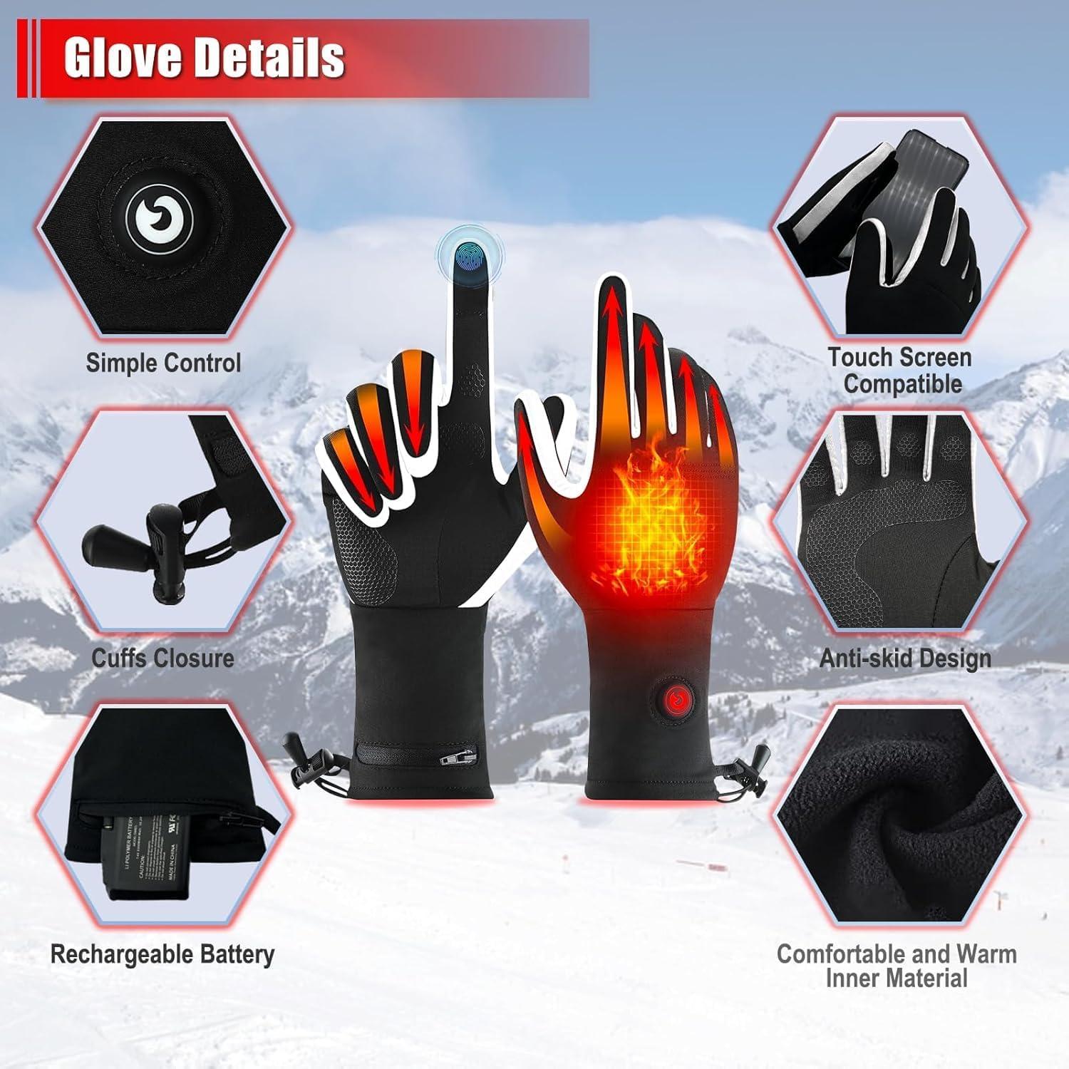 Forros de Guantes Calentados HyphessAda HT01-Blue Unisex